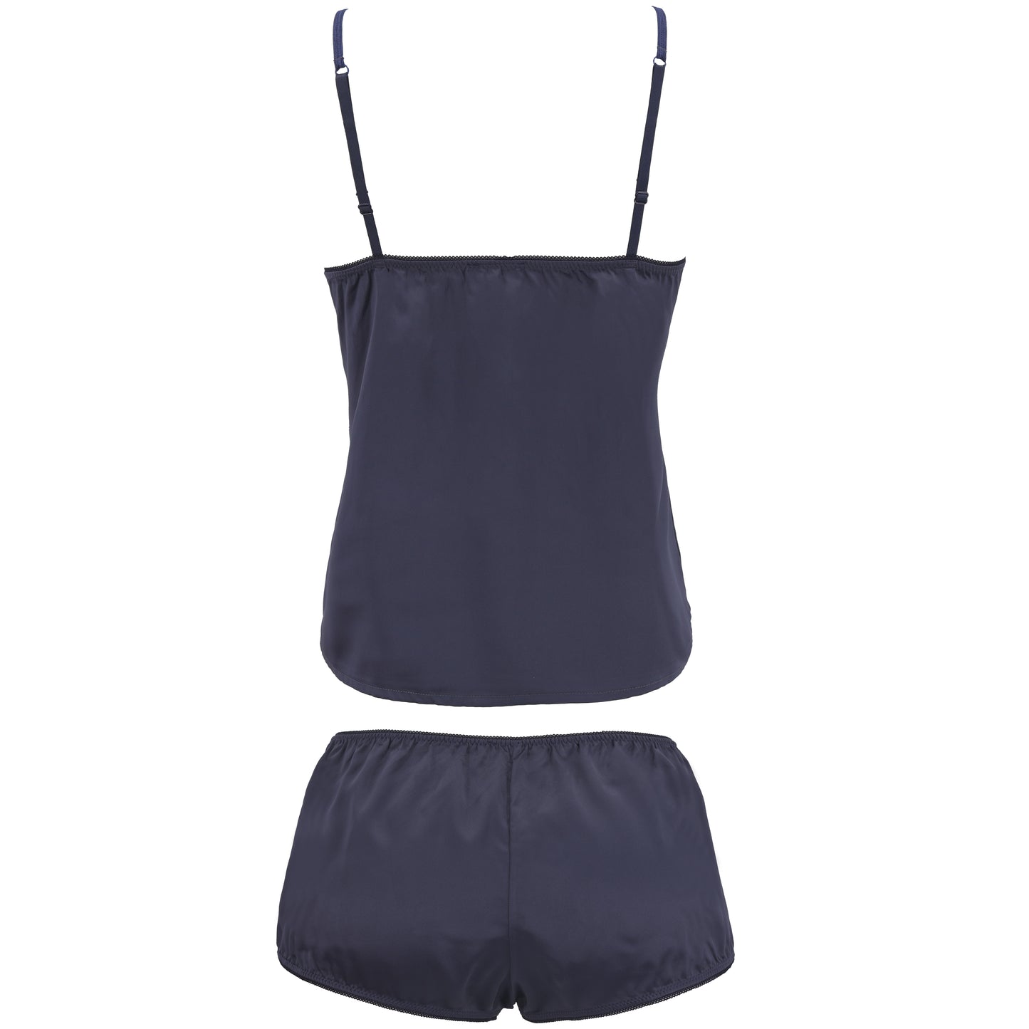 Women's Satin Lingerie Lace Camisole Tank Top With Shorts Pajama Set