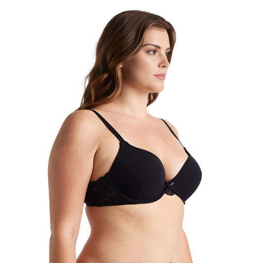 Women's Plus Size Push Up Add 1 Cup Underwire Perfect Shape Tshirt Bra