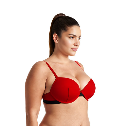 Women's Plus Size Add 1 and a half Cup Push Up Underwire Lace Bras