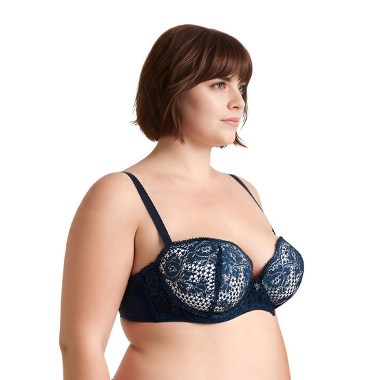 Women's Plus Size Add 1+ Cup Push Up Perfect Shape Underwire Lace Bra