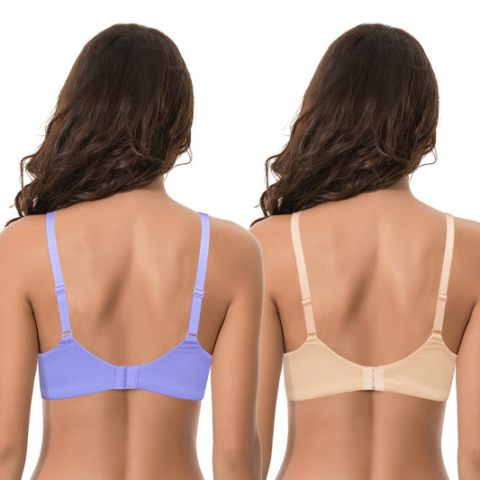 Women’s Plus Size Underwire Unlined Full Coverage Embroidery Lace Bra