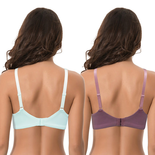 Women’s Plus Size Underwire Unlined Full Coverage Embroidery Lace Bra