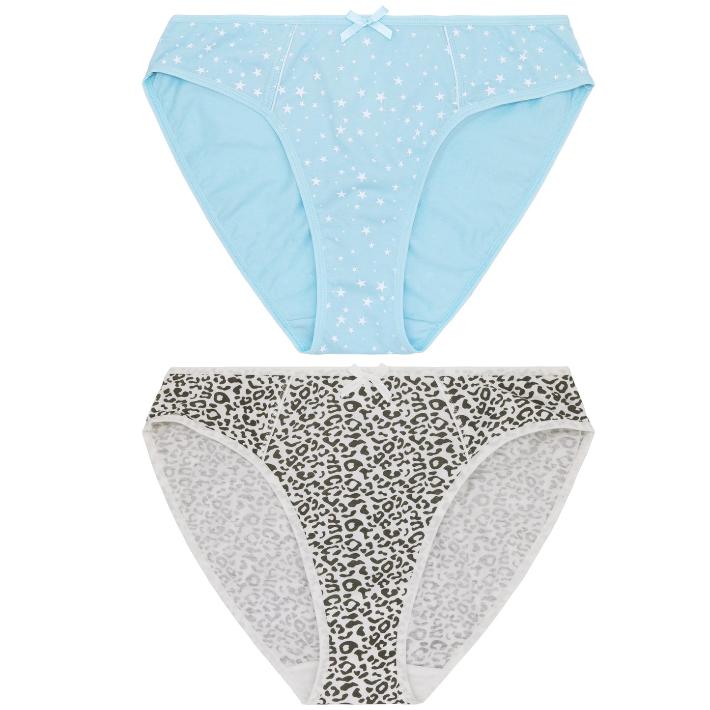 Women's 100% Cotton Bikini Briefs High Waist Underwear Panties