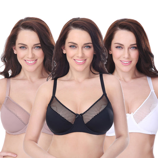 Women's Plus Size Unlined Minimizer Underwire Full Figure Bra