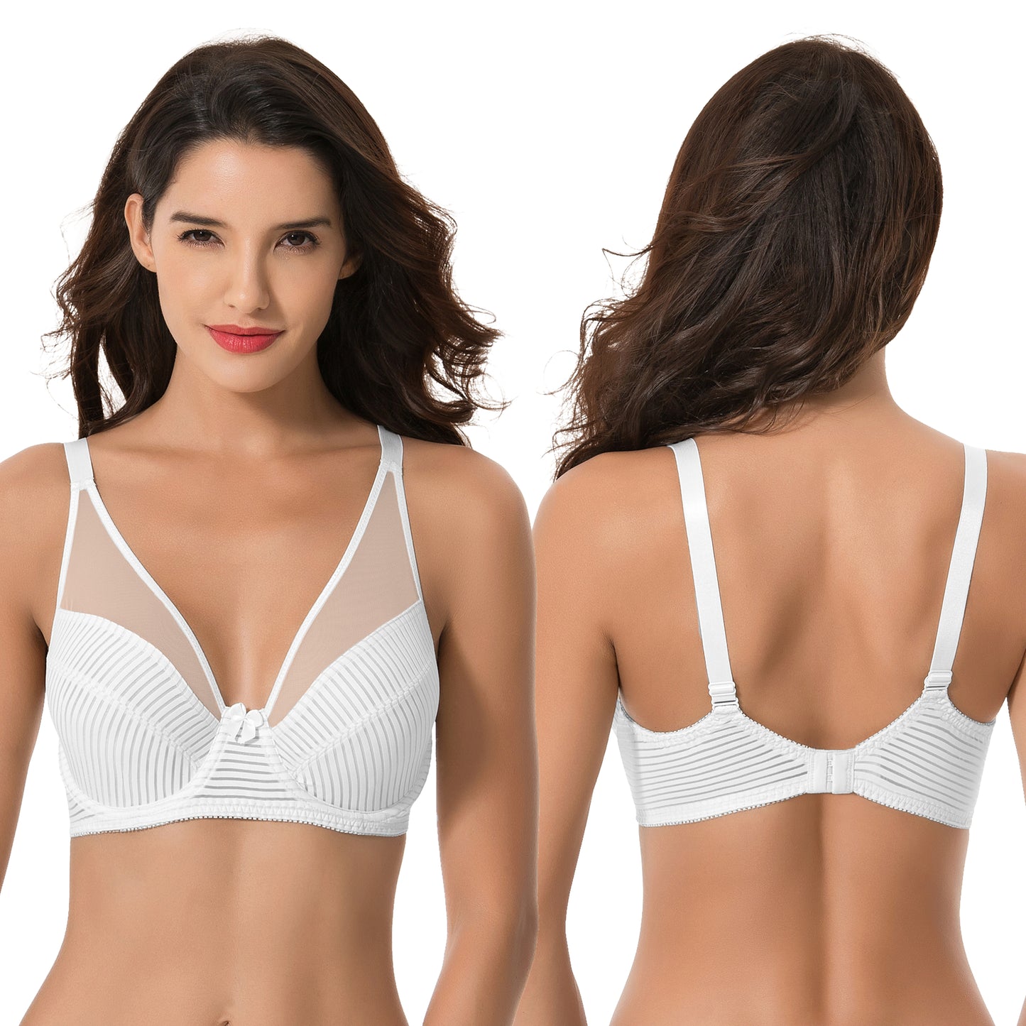 Women's Plus Size Minimizer Unlined Underwire Full Coverage Bra