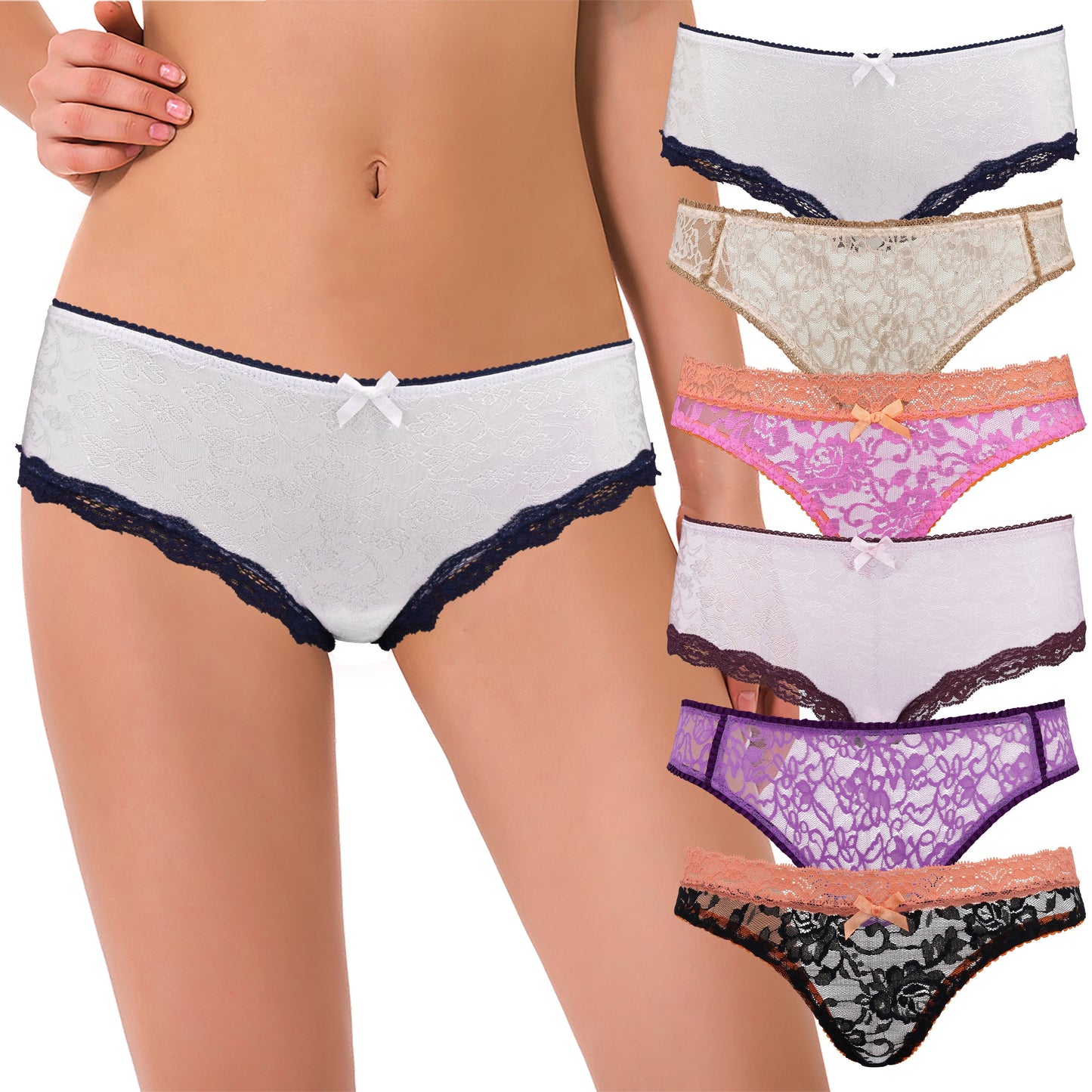 Women's Sexy Lace Bikini Hipster Boyshorts Underwear Panties