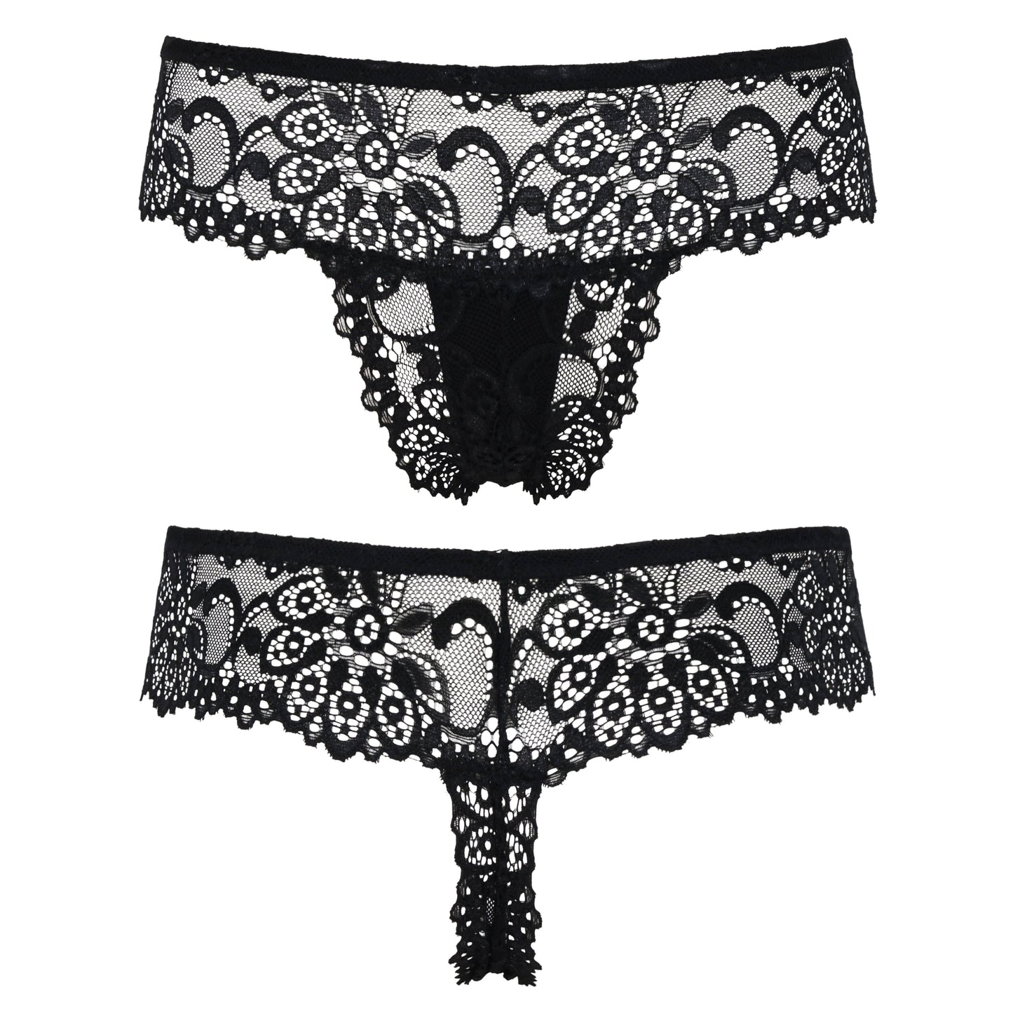 Women's Low Rise Sexy Sheer Lace Thongs Panties