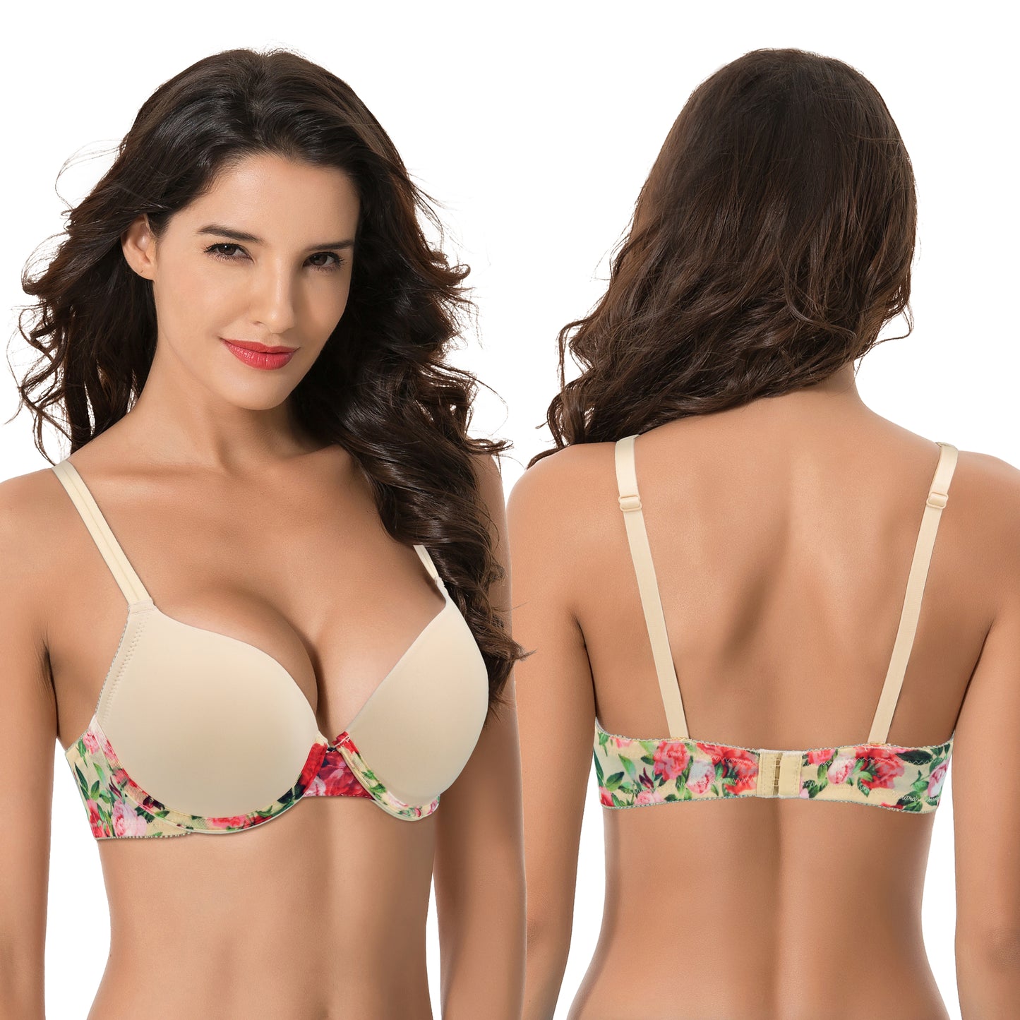 Women's Plus Size Perfect Shape Add 1 Cup Push Up Underwire Bras