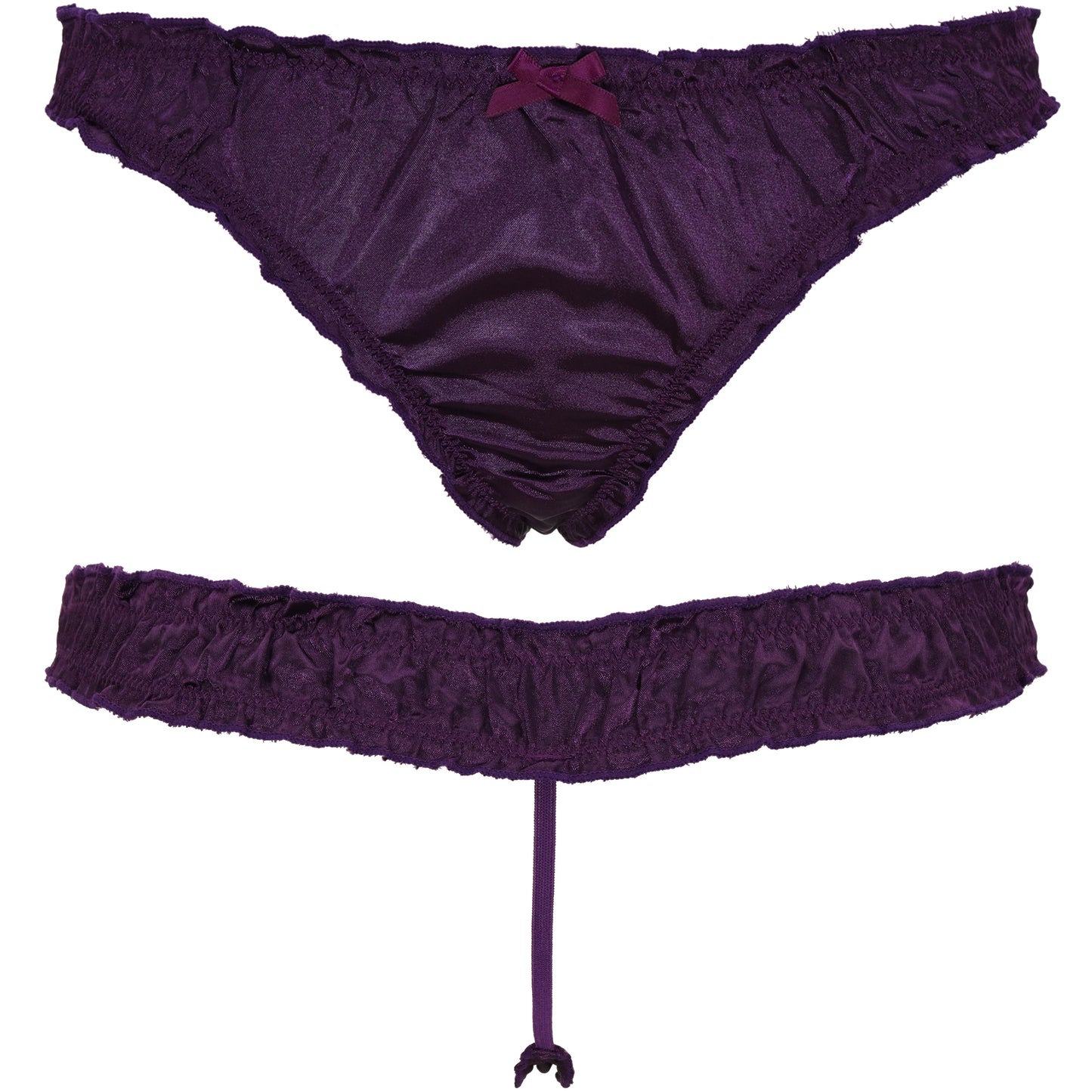 Sexy Comfy Women's Satin Thong Panties Strings Underwear