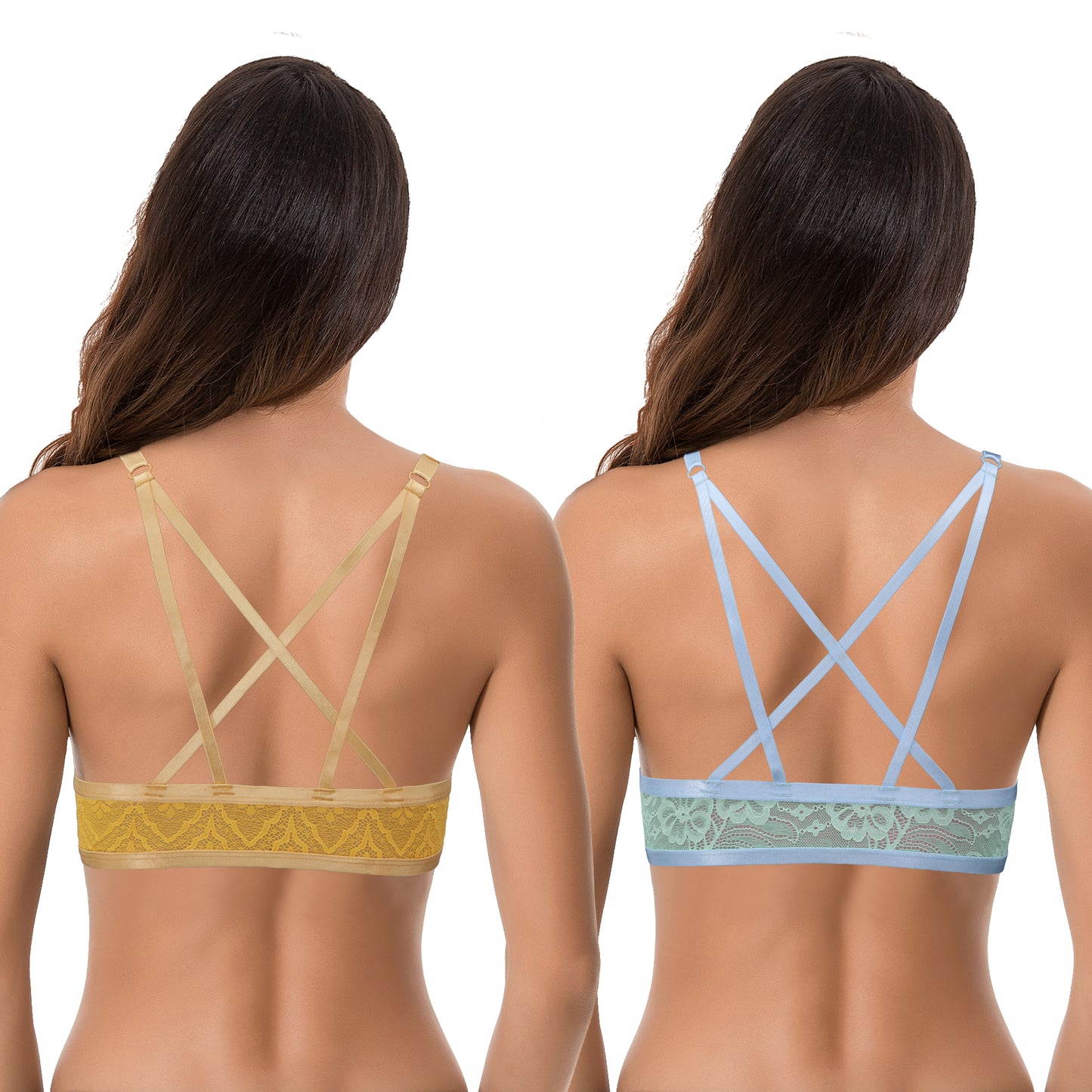 Women's Push Up Add 1 and a half Cup Underwire Halter Front Close Bras