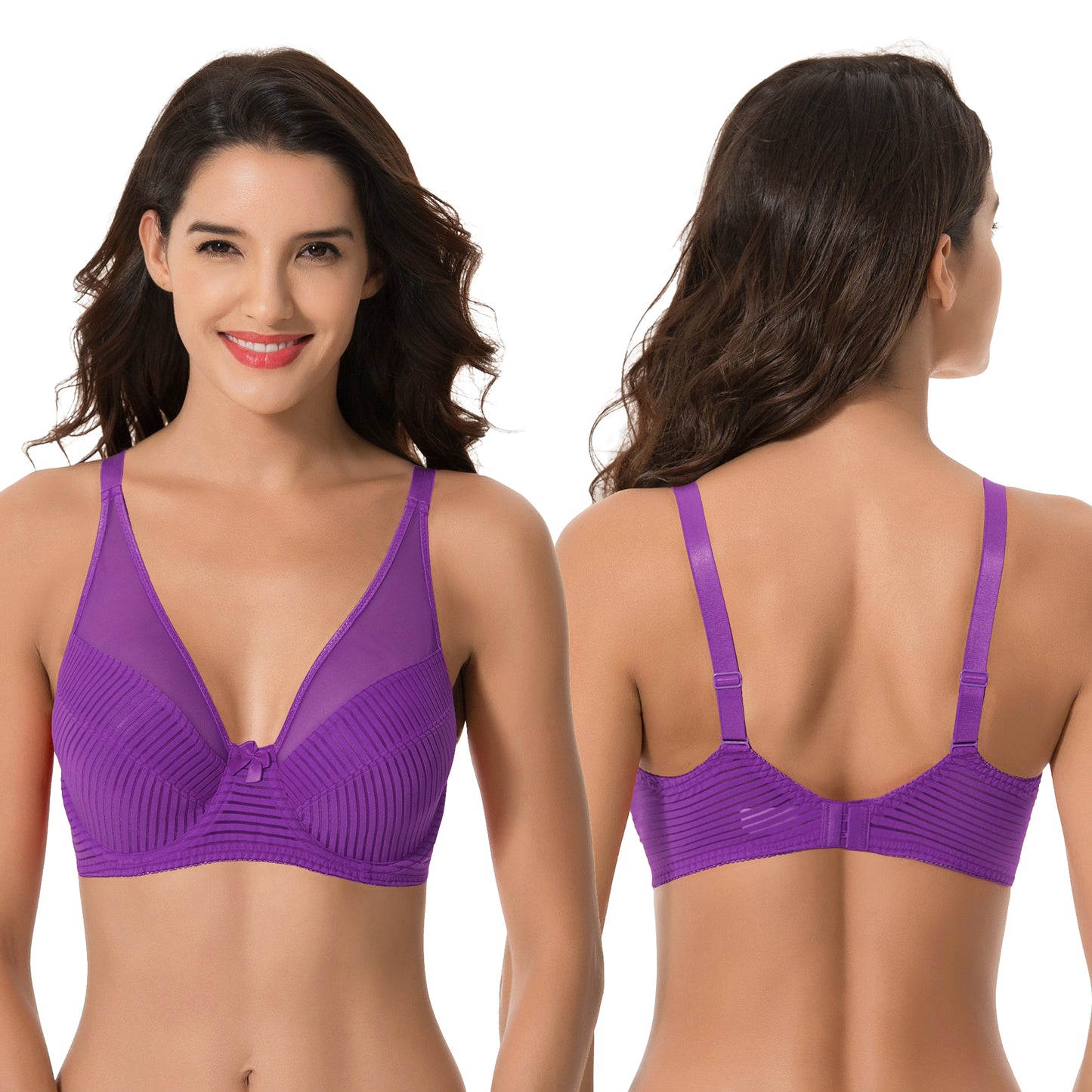 Women's Plus Size Minimizer Unlined Underwire Full Coverage Bra