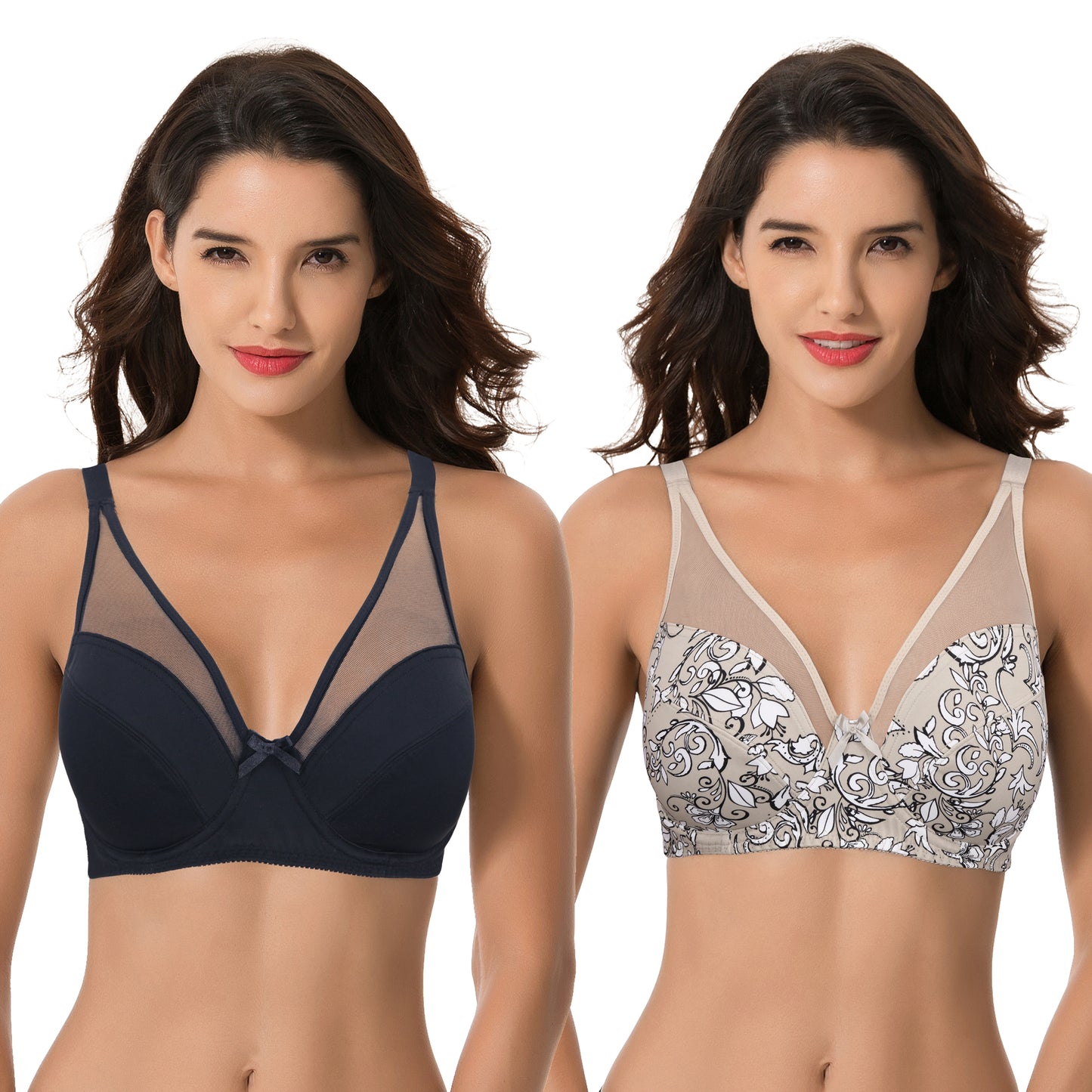 Women's Plus Size Minimizer Unlined Underwire Full Coverage Bra