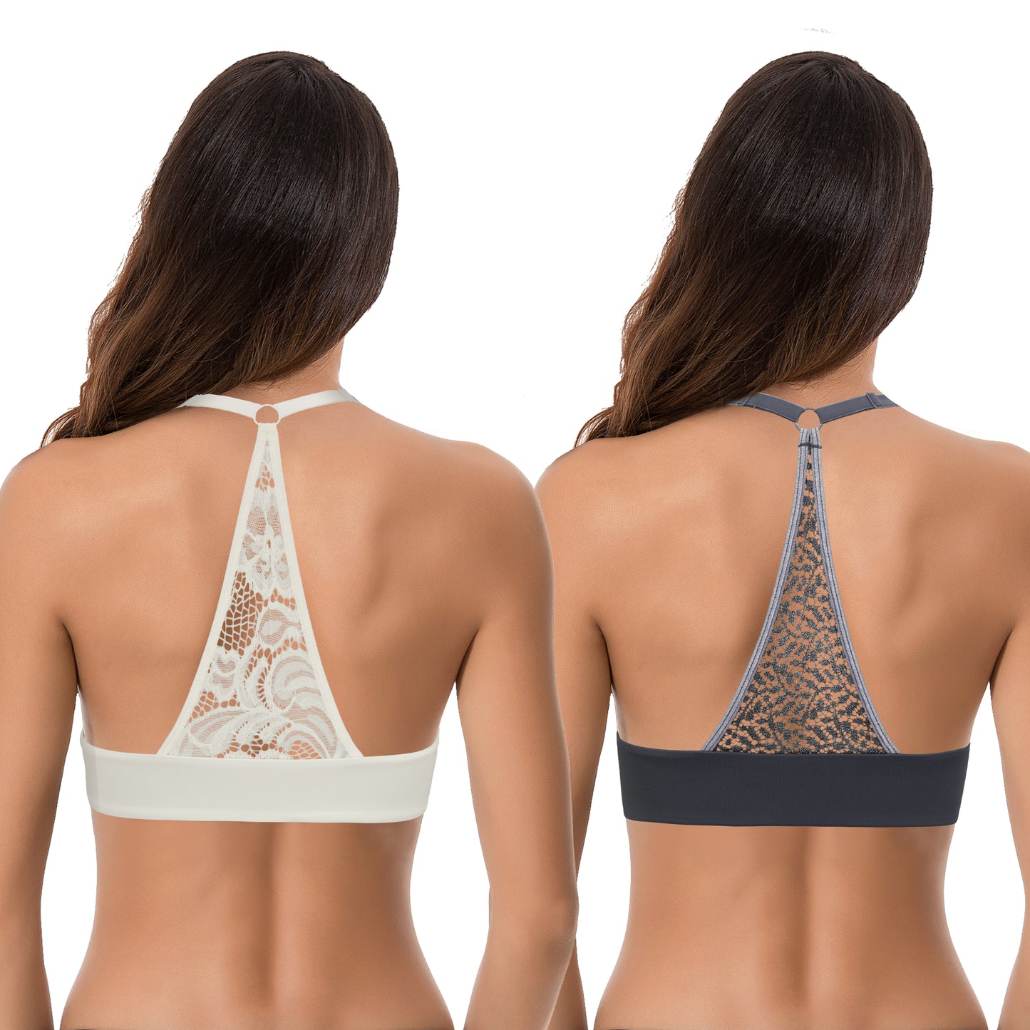 Women's Push Up Add 1 and a half Cup Underwire Halter Front Close Bras