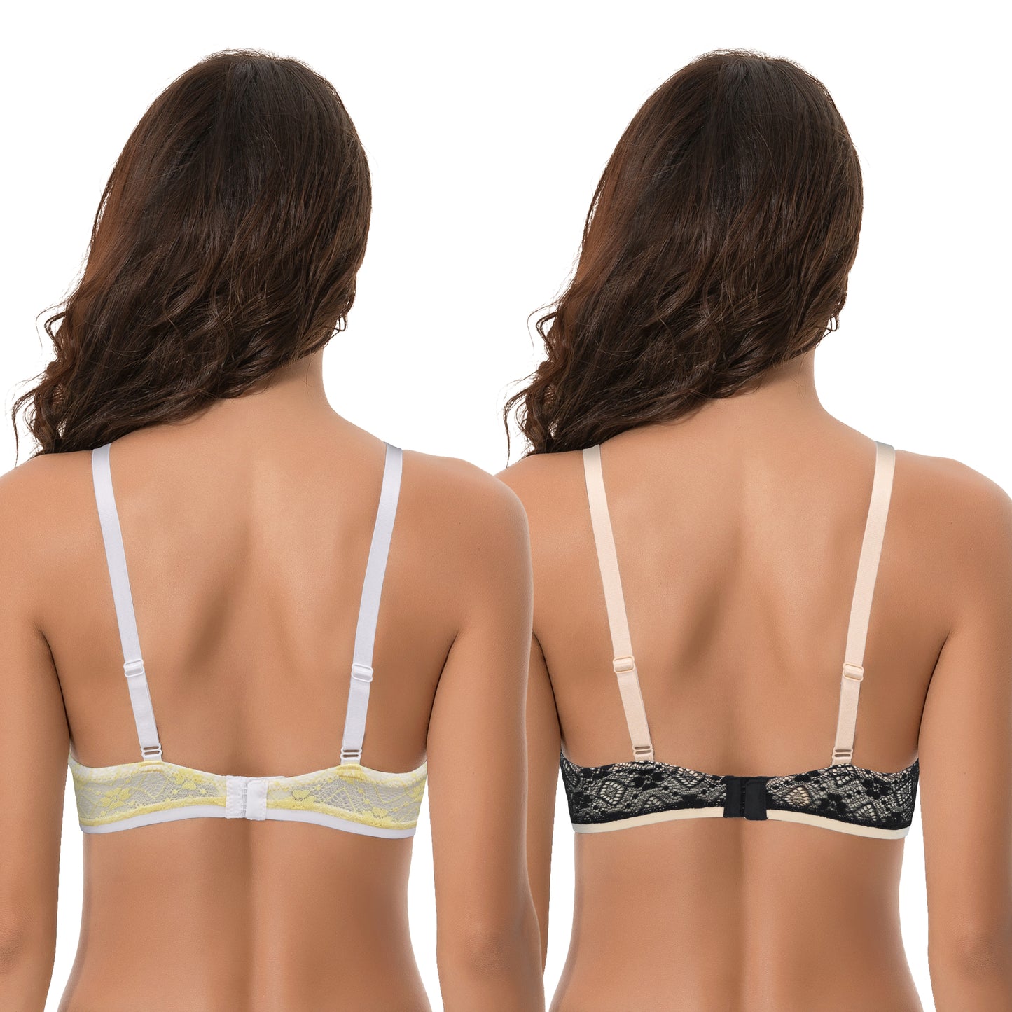 Women's Plus Size Perfect Shape Add 1 Cup Push Up Underwire Lace Bras