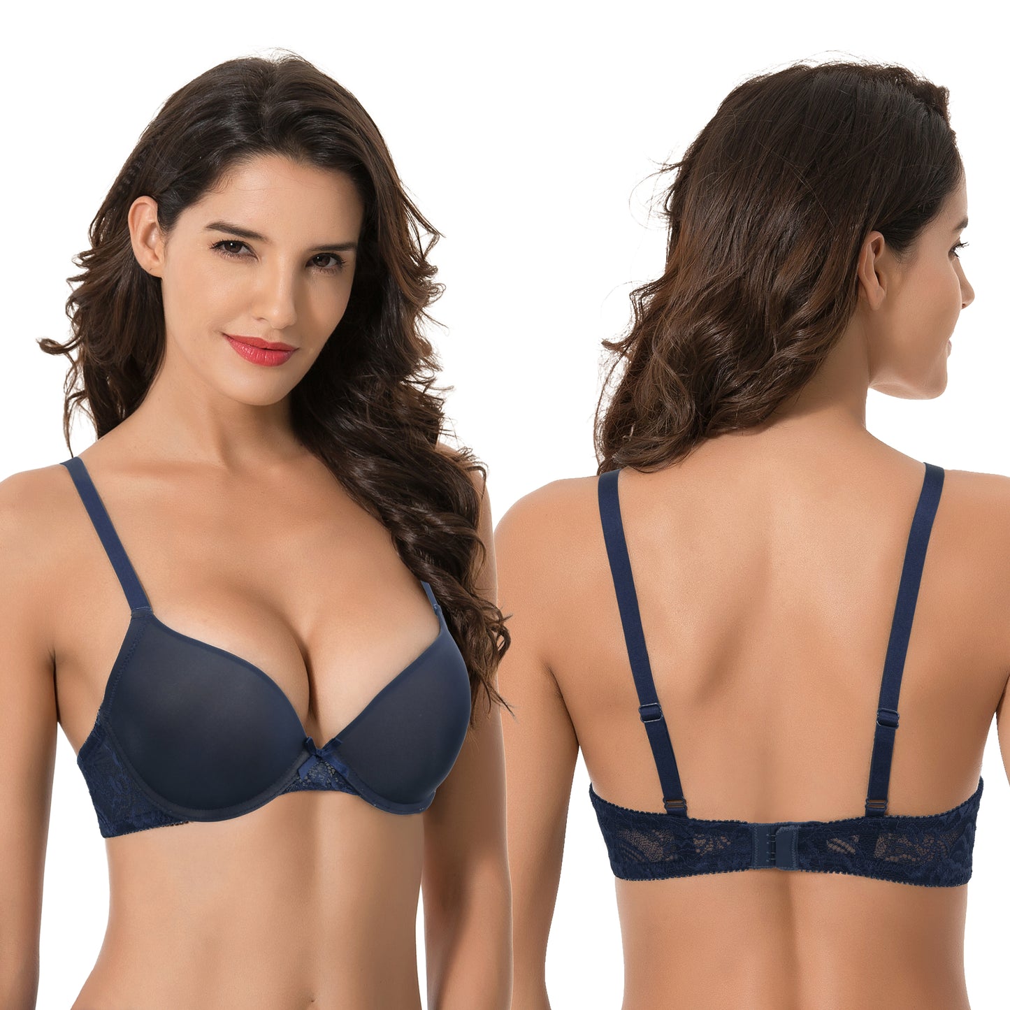 Women's Plus Size Perfect Shape Add 1 Cup Push Up Underwire Tshirt Bra