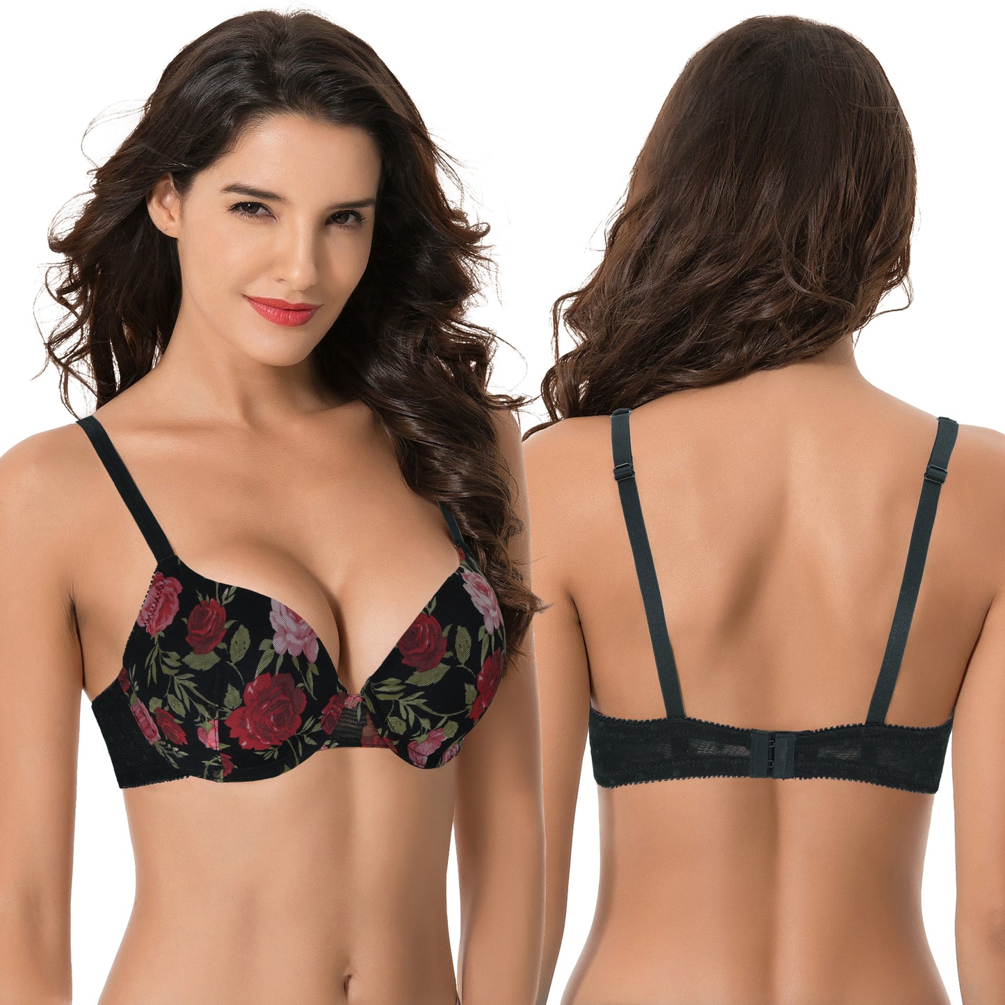Women's Plus Size Perfect Shape Add 1 Cup Push Up Underwire Bras