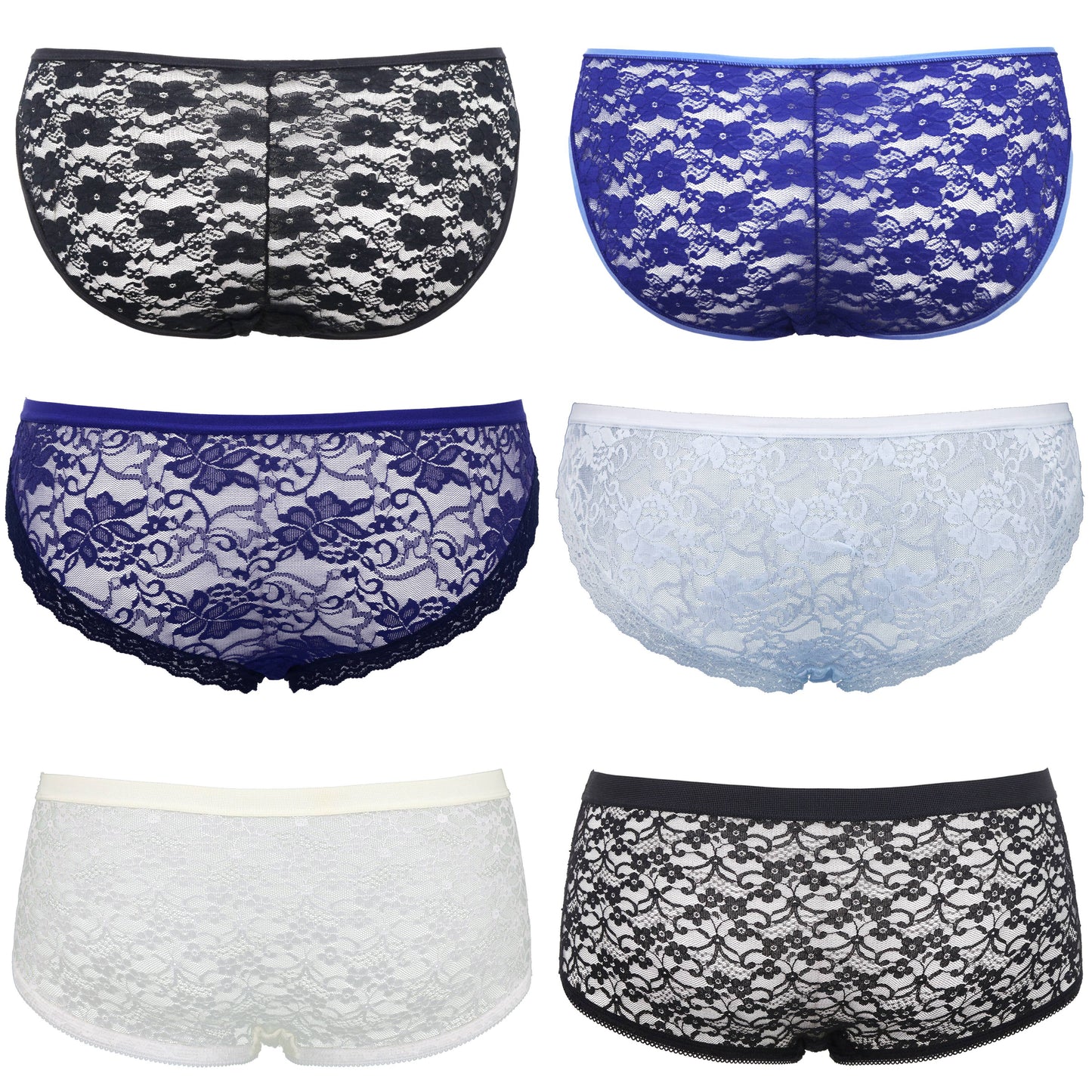 Women's Sexy Lace Bikini Hipster Boyshorts Underwear Panties