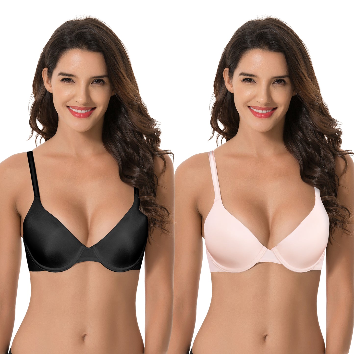 Women's Plus Size Full Coverage Padded Underwire Bra-2PK
