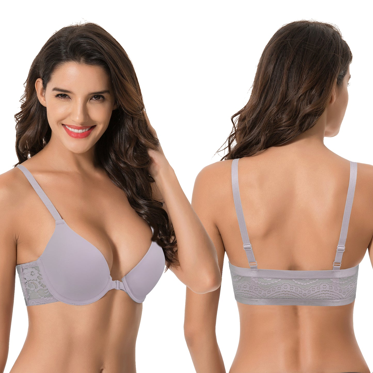 Women's Plus Size Full Coverage Underwire Front Close Bras