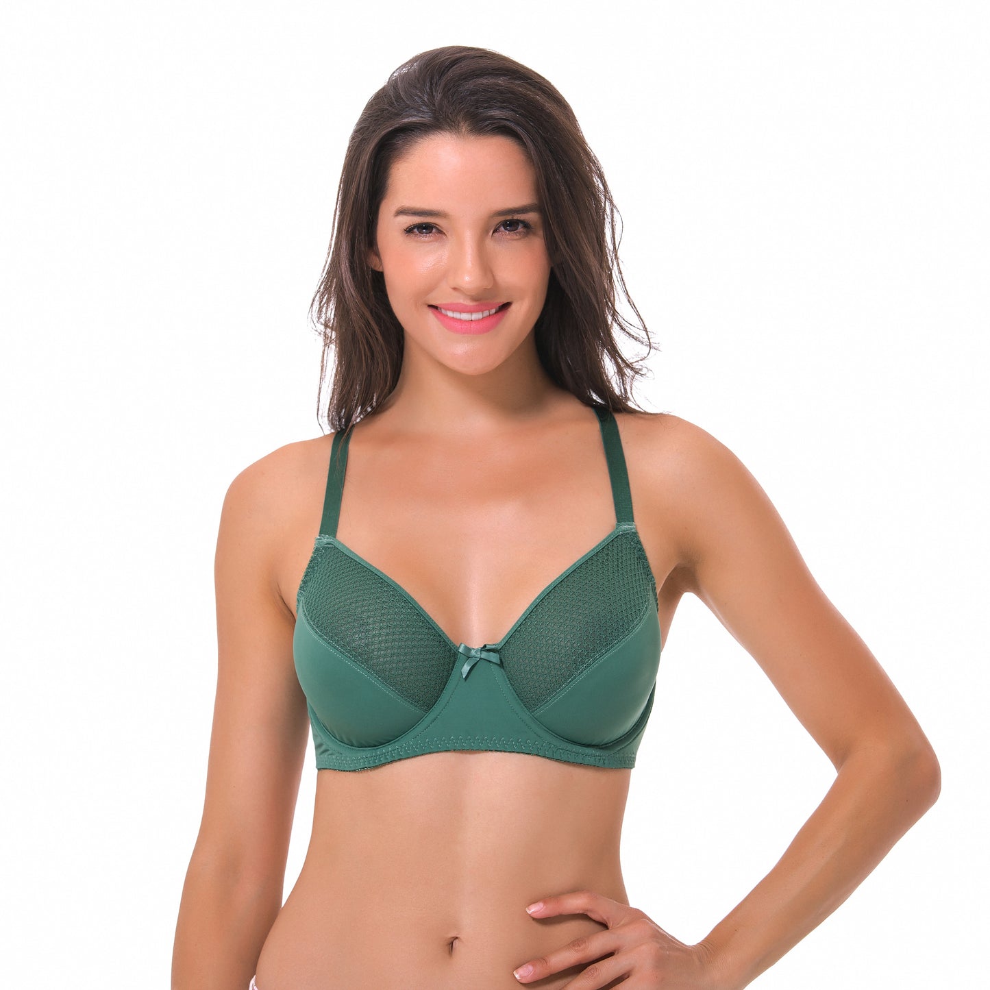 Women's Plus Size Unlined Minimizer Underwire Full Figure Bra-3Pack