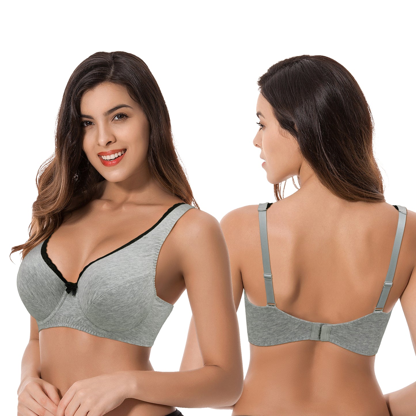 Women's Unlined Plus Size Comfort Cotton Underwire Bra
