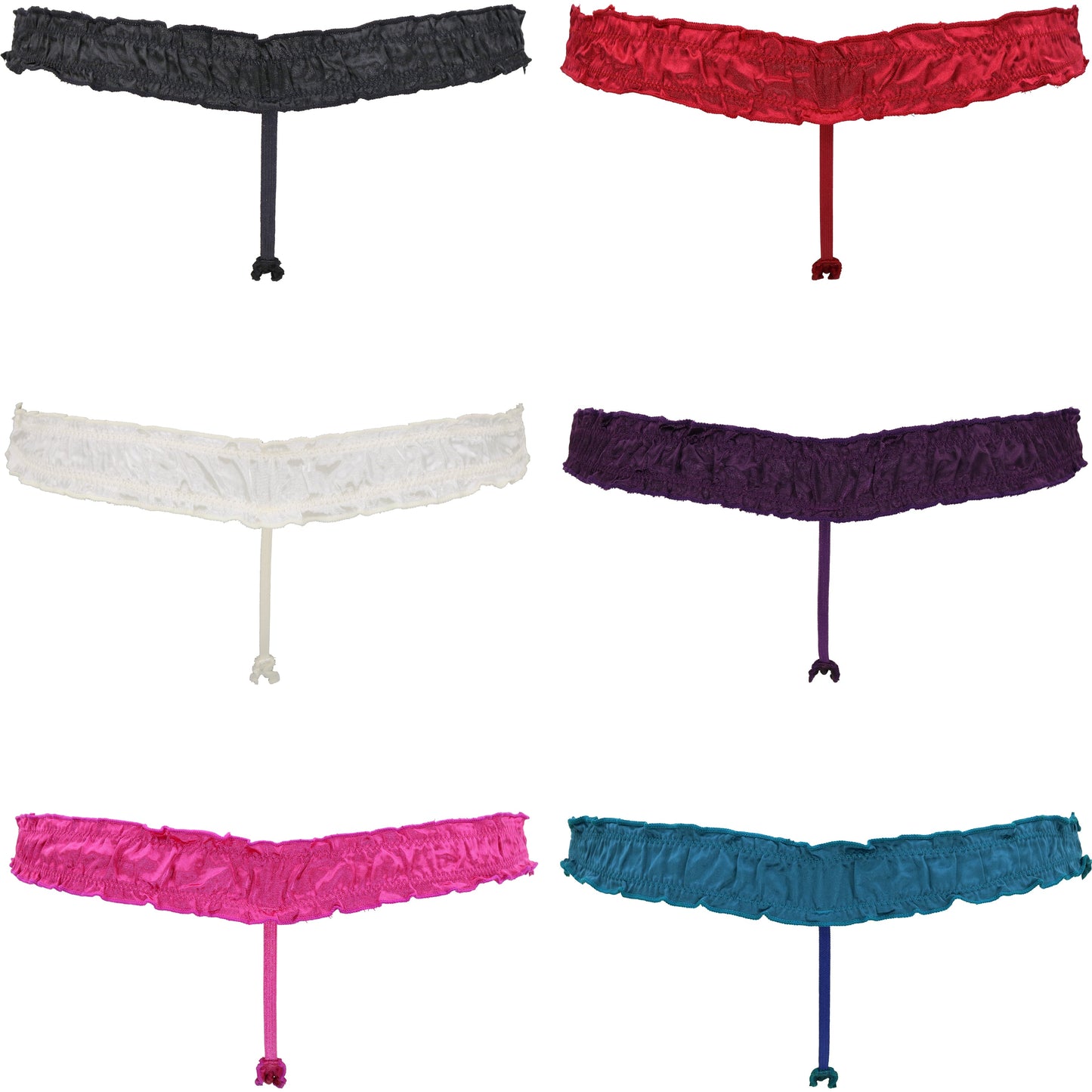 Sexy Comfy Women's Satin Thong Panties Strings Underwear