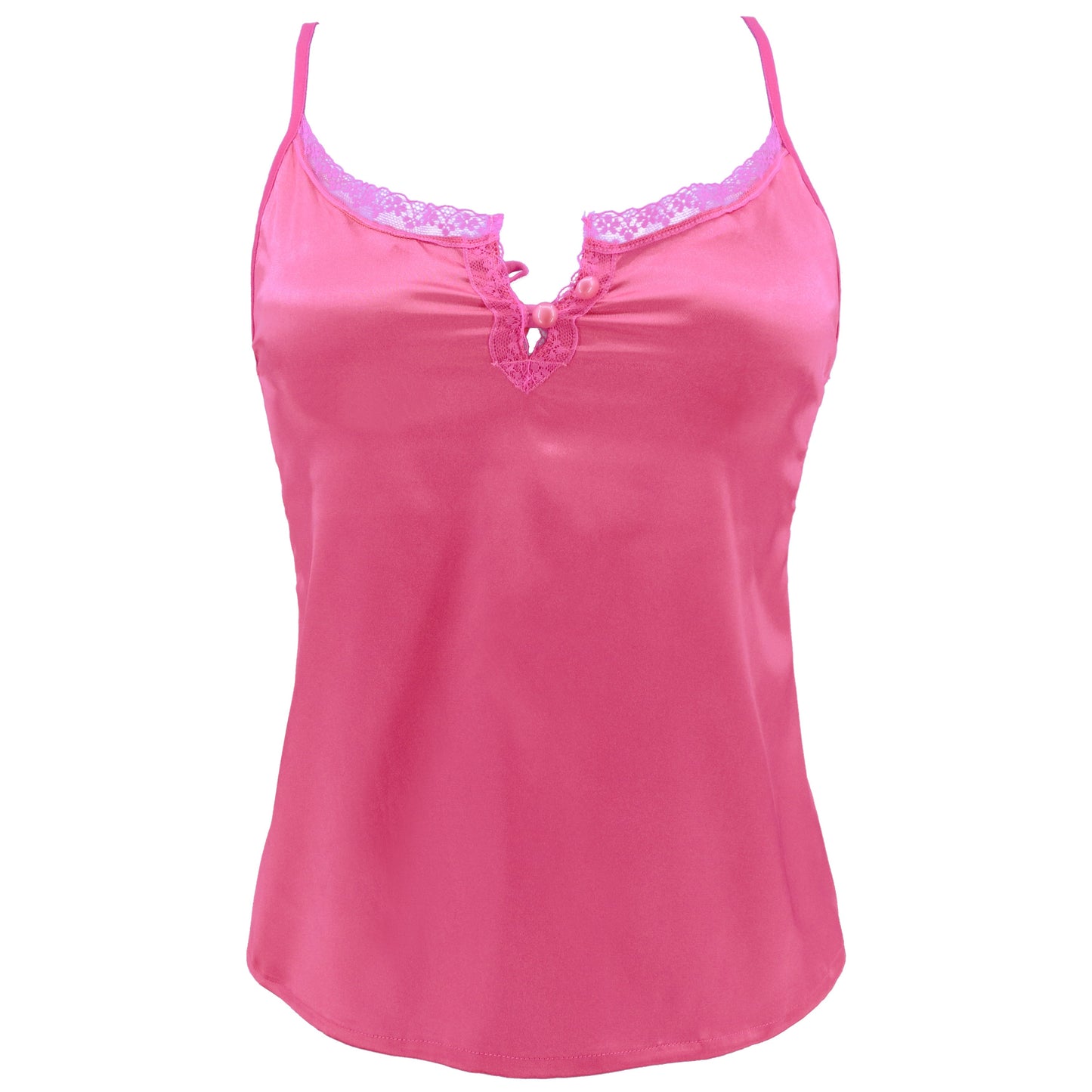 Women's Satin Lingerie Lace Camisole Tank Top With Shorts Pajama Set