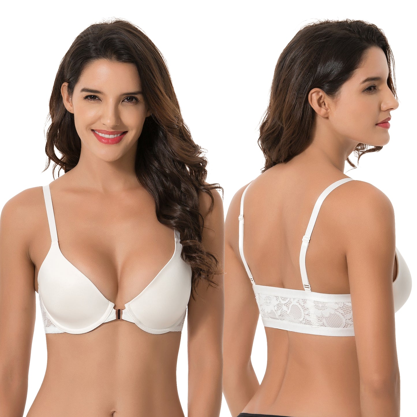 Women's Plus Size Full Coverage Underwire Front Close Bras