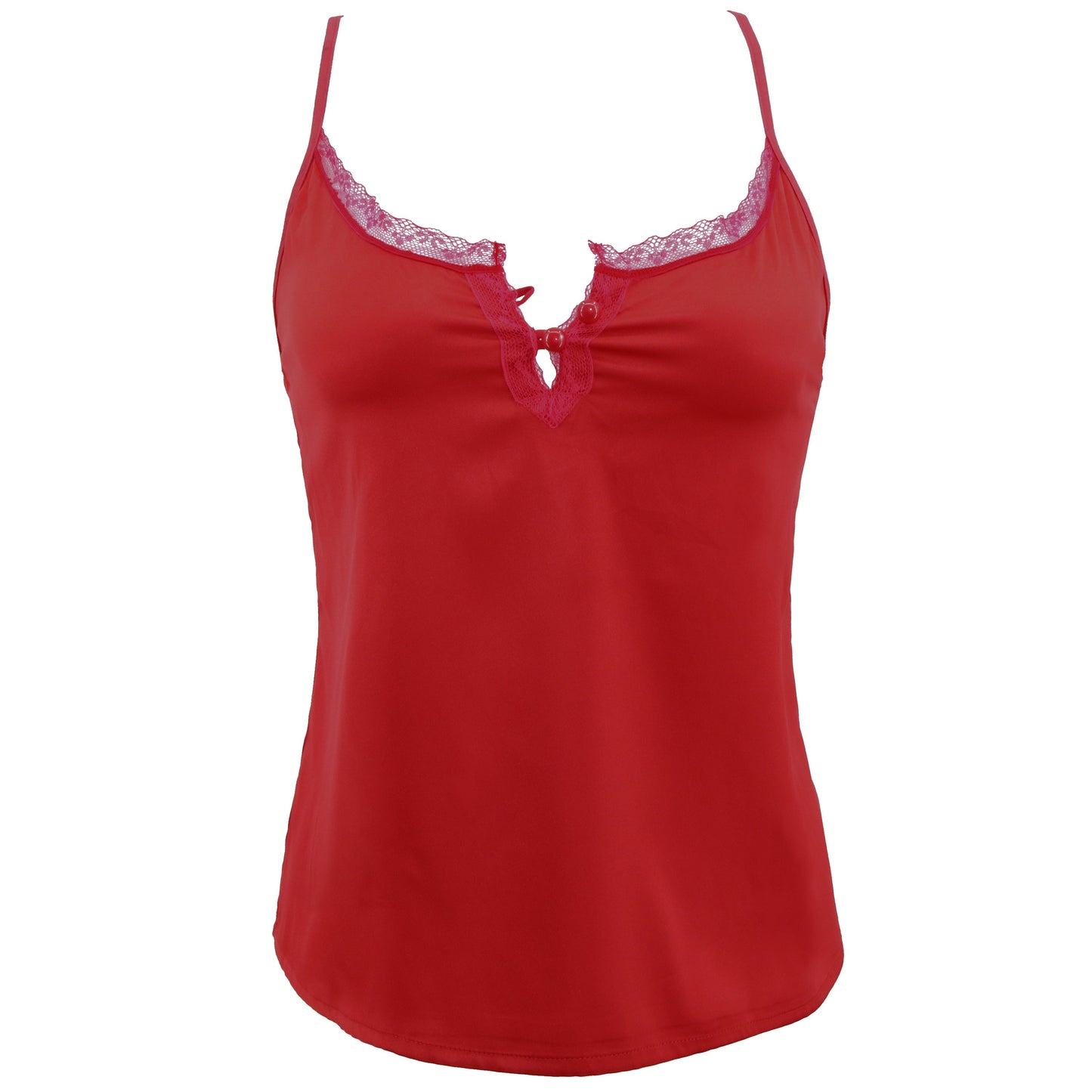 Women's Satin Lingerie Lace Camisole Tank Top With Shorts Pajama Set