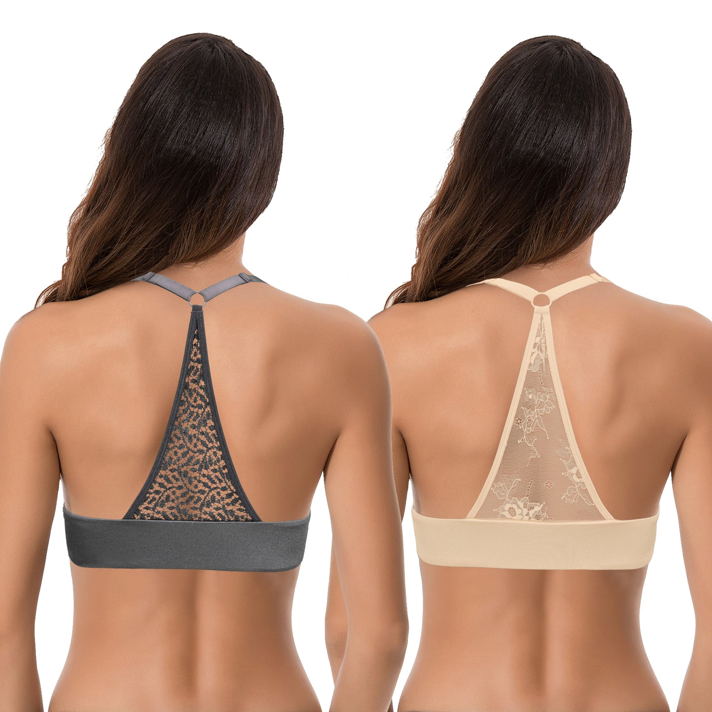 Women's Push Up Add 1 and a half Cup Underwire Halter Front Close Bras