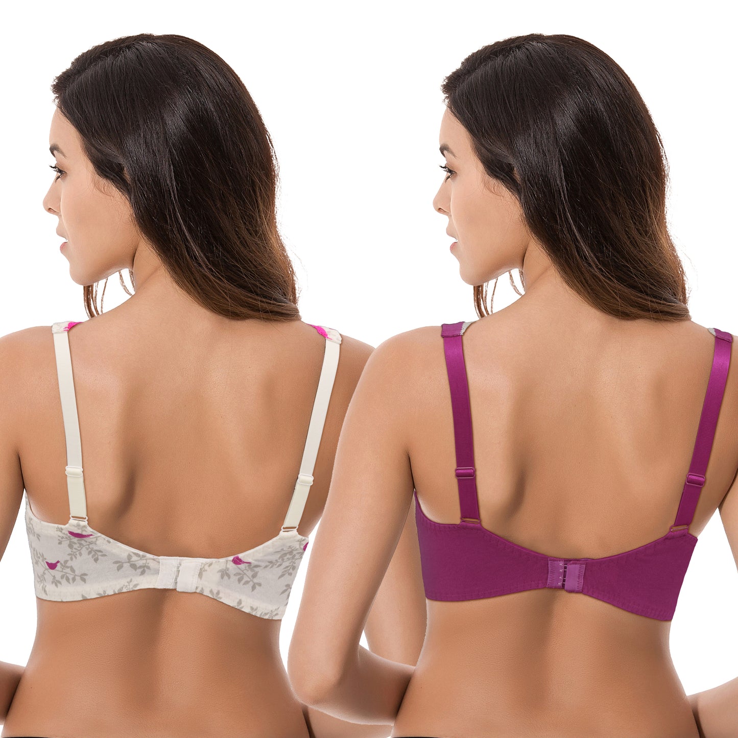 Women's Unlined Plus Size Comfort Cotton Underwire Bra