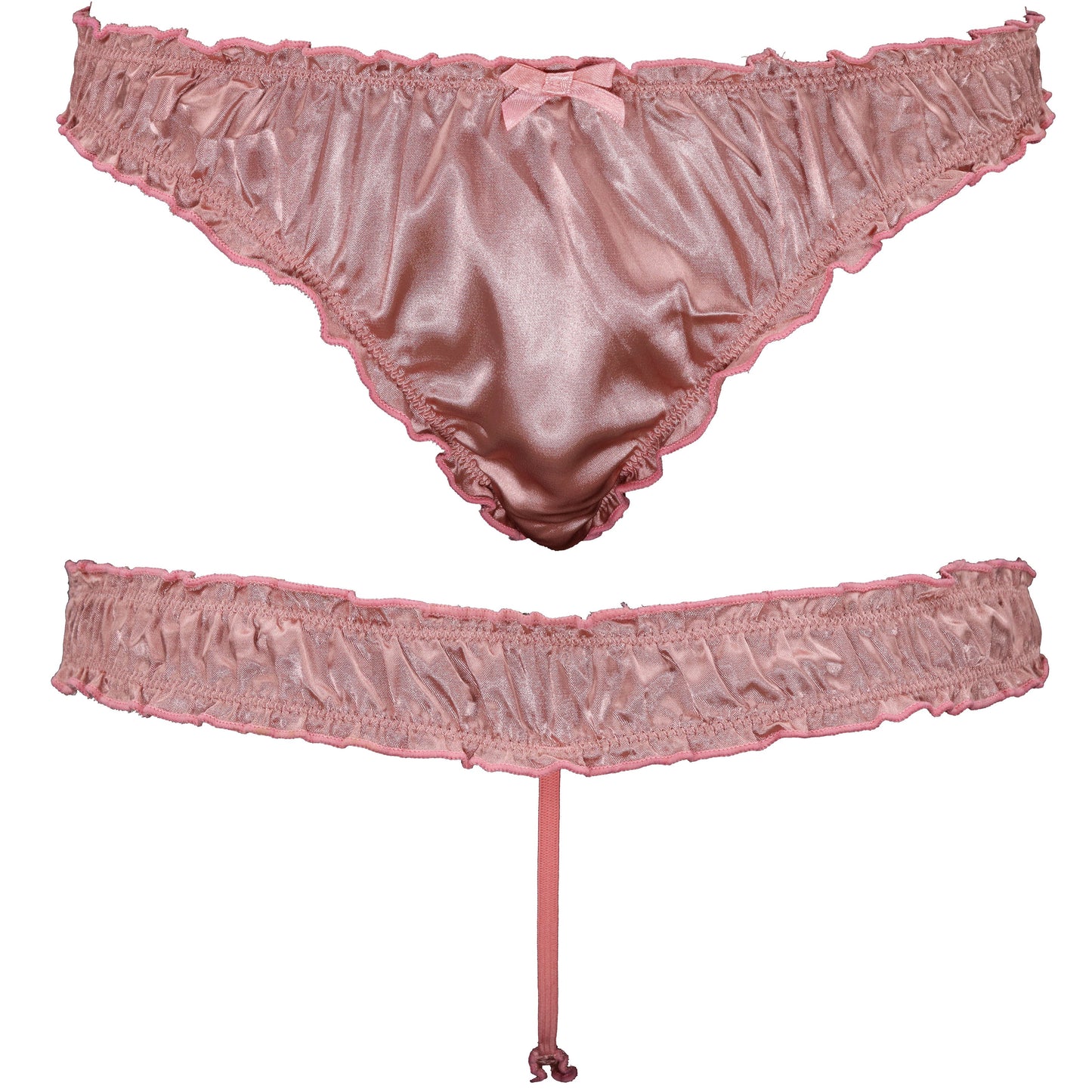 Sexy Comfy Women's Satin Thong Panties Strings Underwear