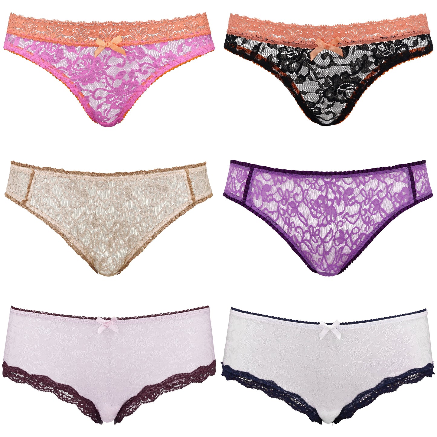 Women's Sexy Lace Bikini Hipster Boyshorts Underwear Panties