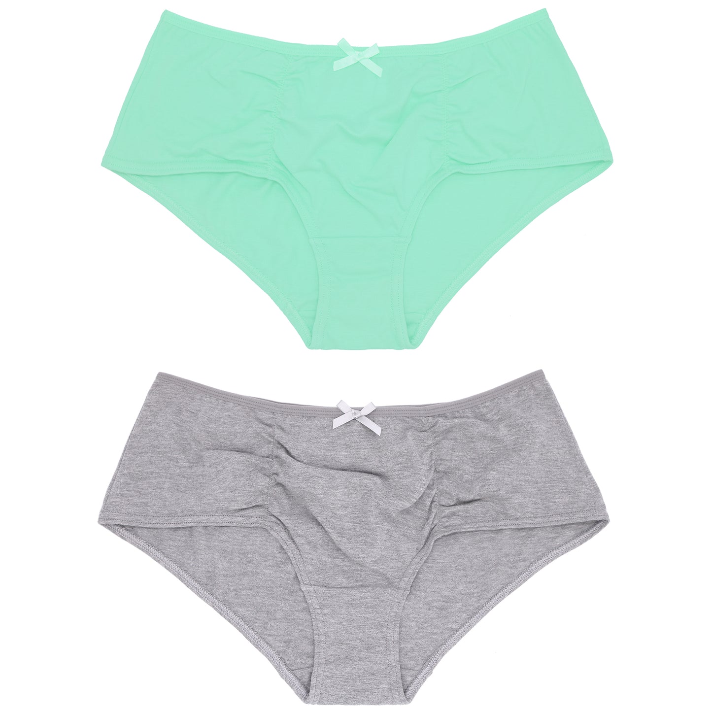 Women's Plus Size 100% Cotton Mid Waist Hipster Panties Underwear