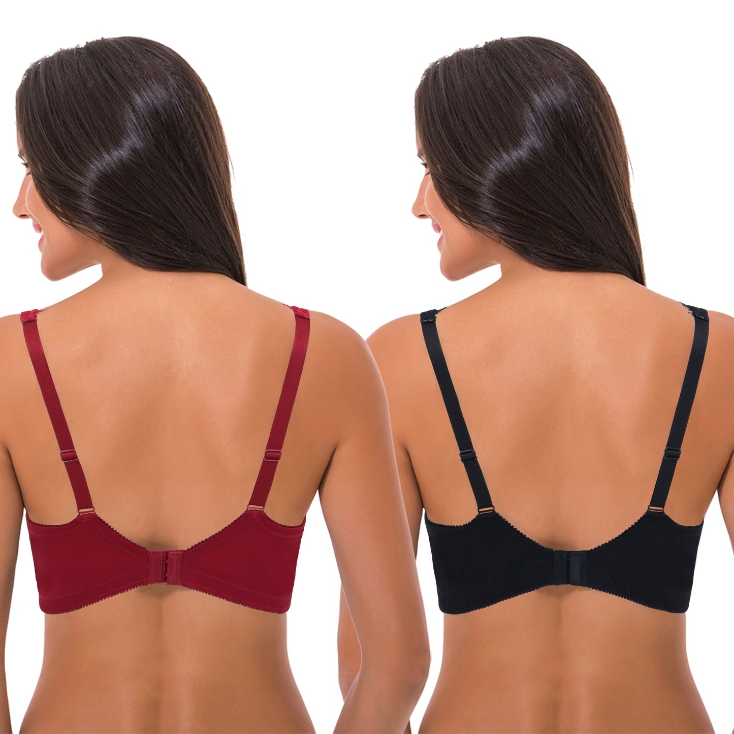 Women's Plus Size Minimizer Lace Full Coverage Unlined Wireless Bra