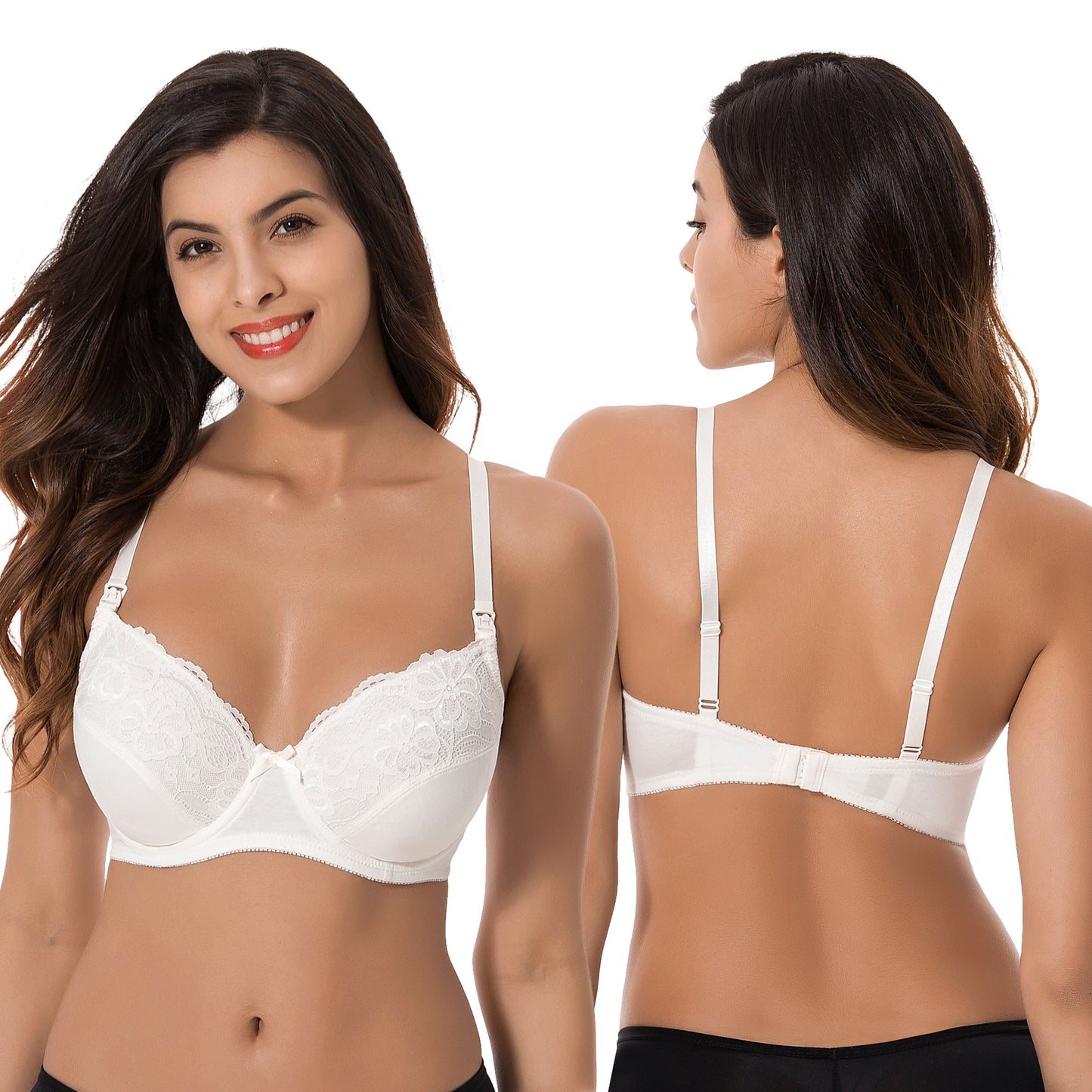 Plus Size Nursing Underwire Bra with drop-down cups (Pack of 3)