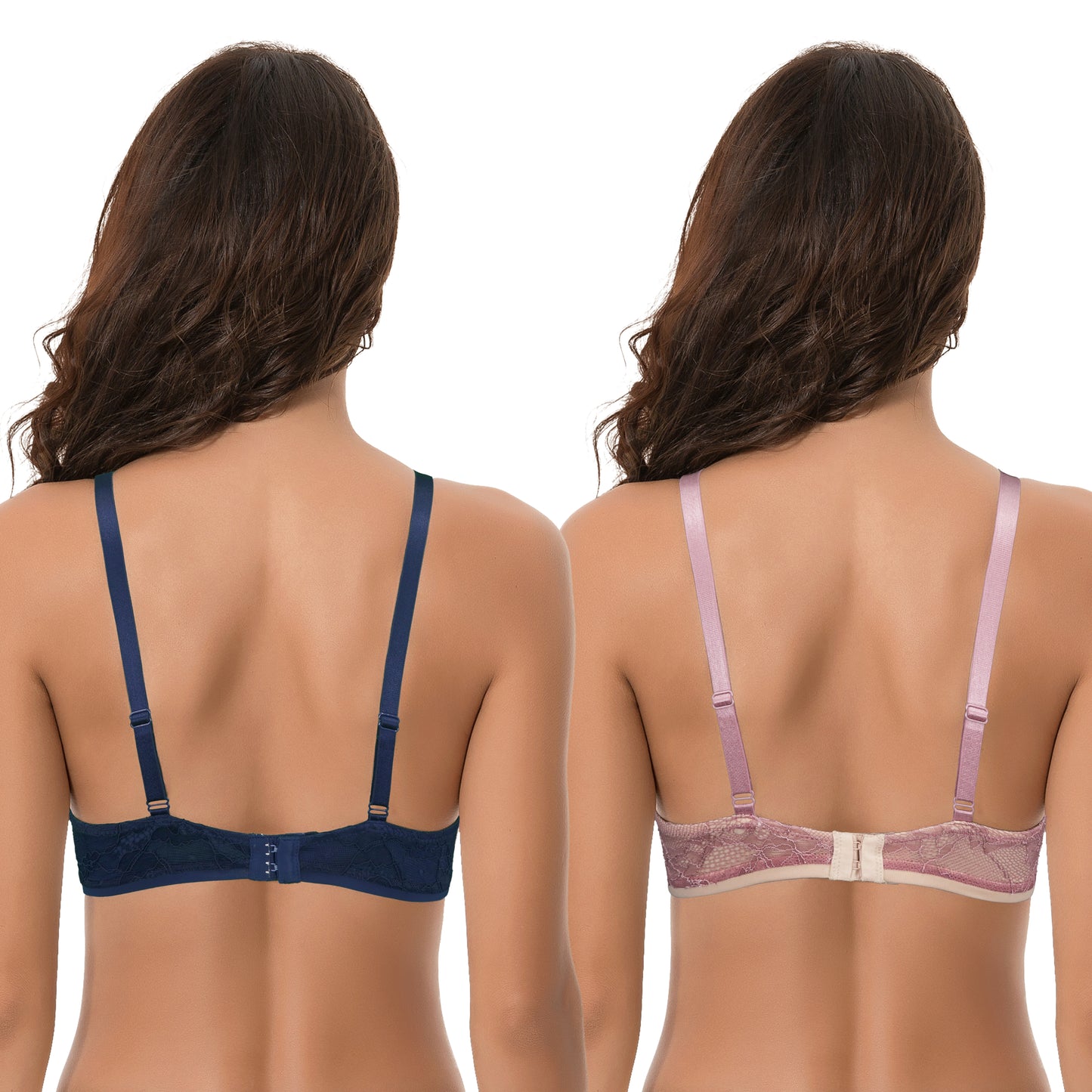 Women's Plus Size Perfect Shape Add 1 Cup Push Up Underwire Lace Bras