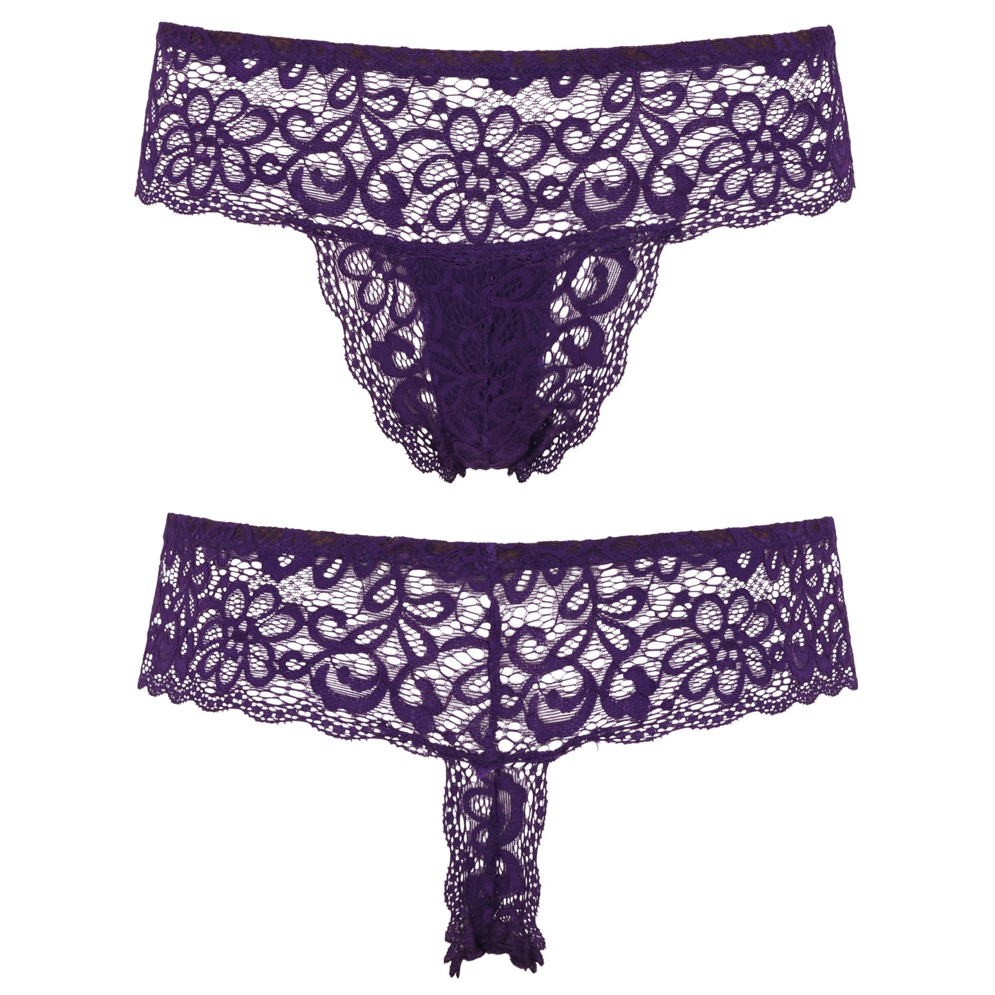 Women's Low Rise Sexy Sheer Lace Thongs Panties