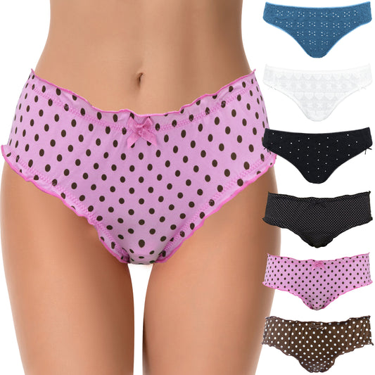 Women's Sexy Lace Bikini Boyshort Hipster Briefs Panties Underwear