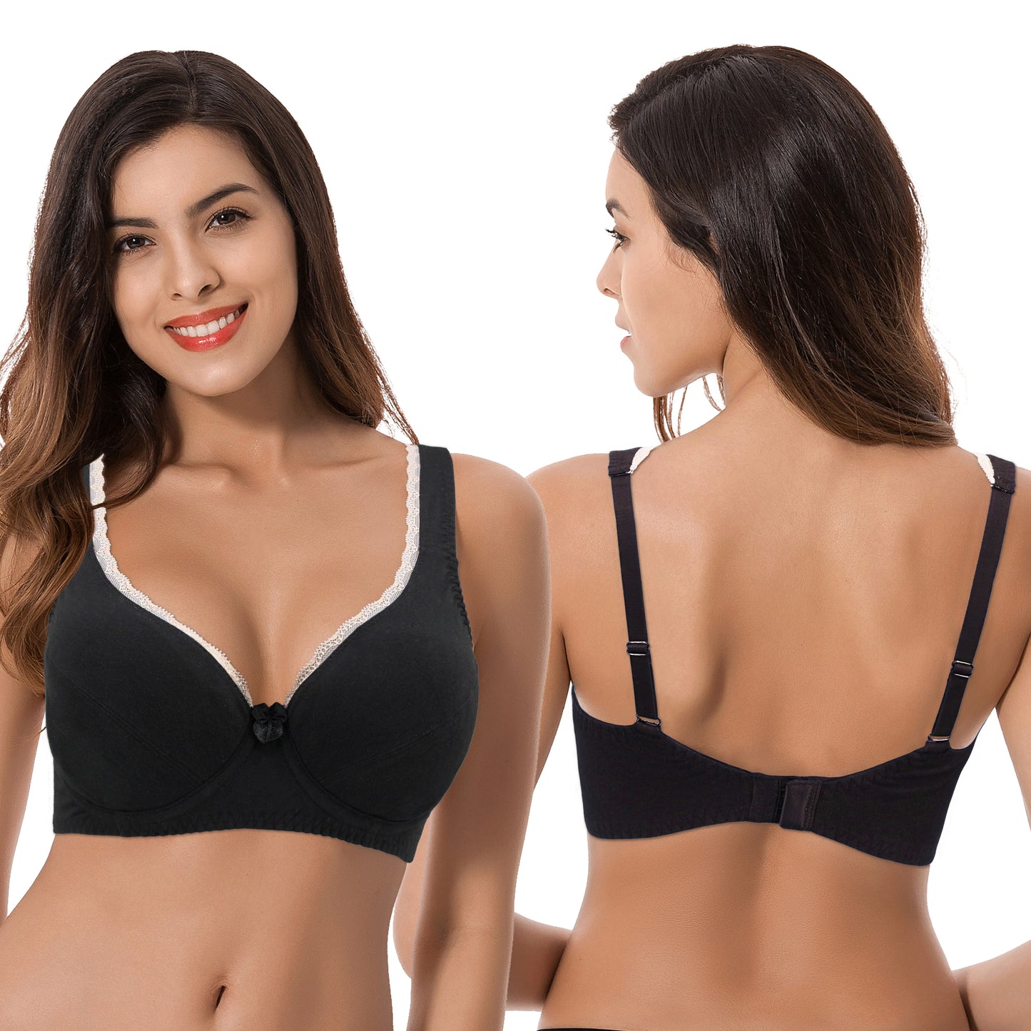 Women's Unlined Plus Size Comfort Cotton Underwire Bra