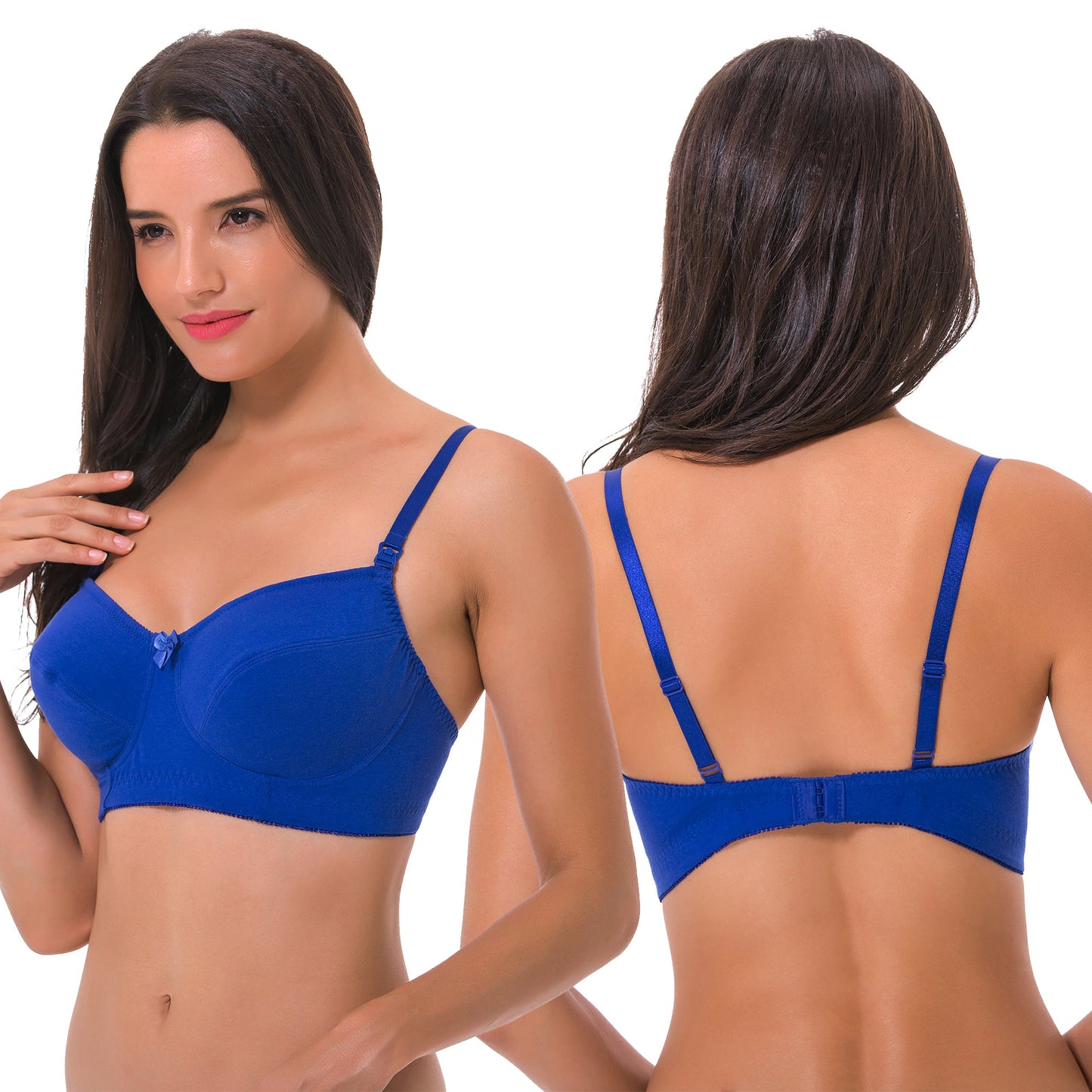 Women's Nursing Plus Size Wirefree Unlined Maternity Lace Trim Bra