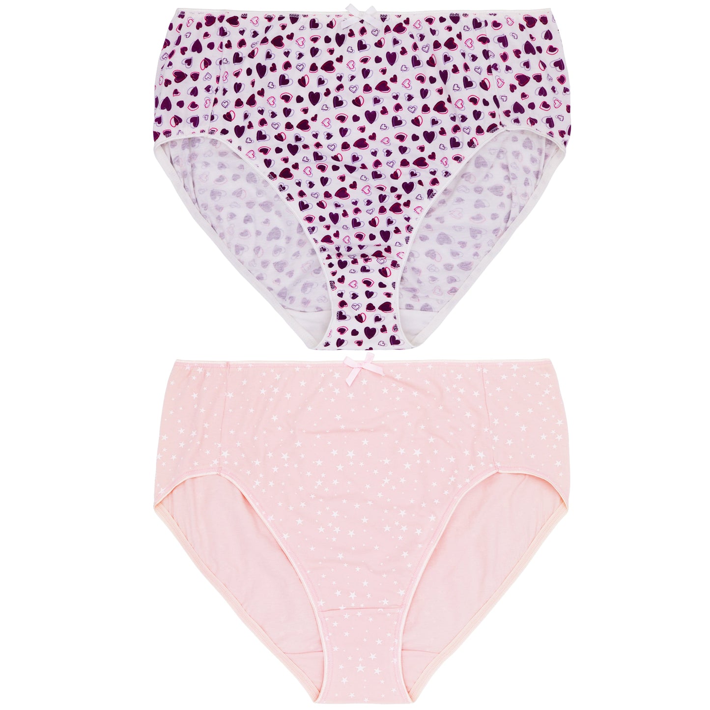Women's Plus Size 100% Cotton High Waist Briefs Panties Underwear