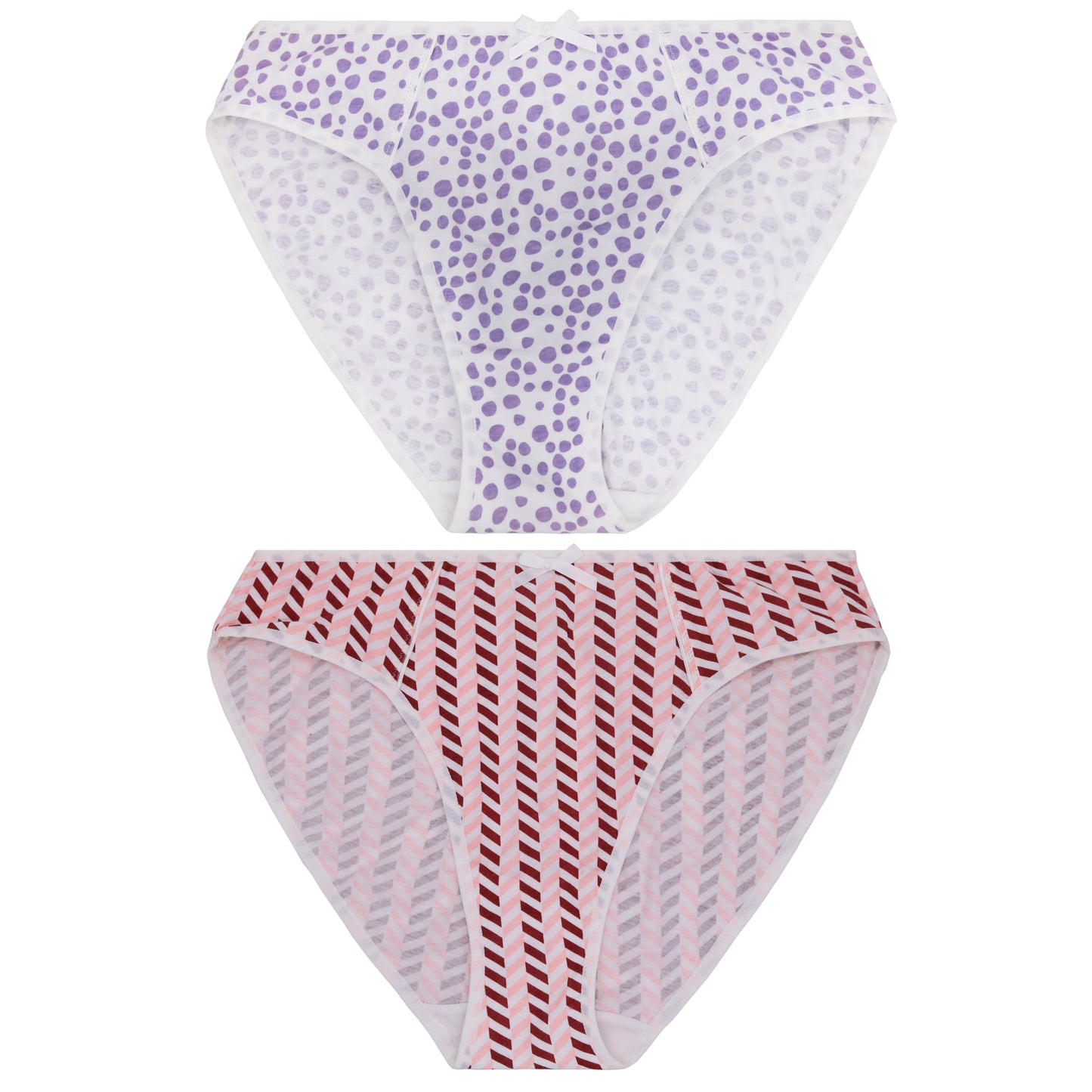Women's 100% Cotton Bikini Briefs High Waist Underwear Panties