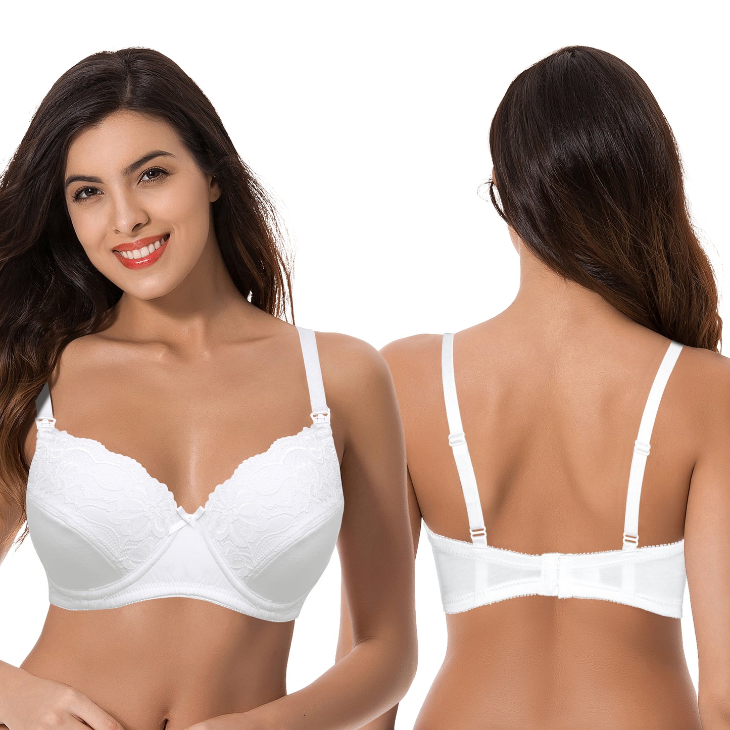 Plus Size Nursing Underwire Bra with drop-down cups (Pack of 3)