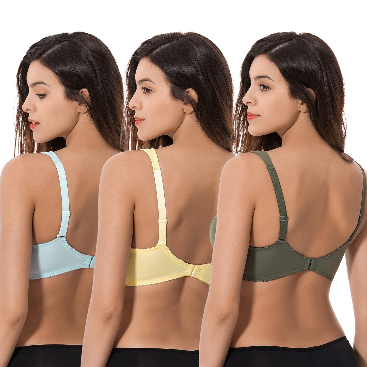 Plus Size Unlined Minimizer Underwire Bra with Embroidery Lace