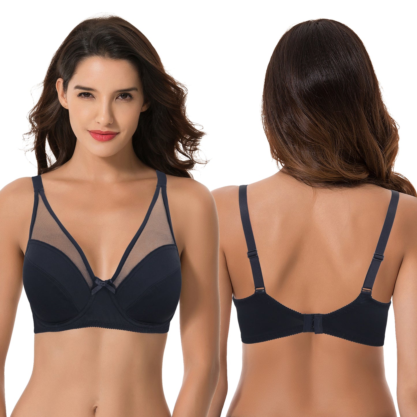 Women's Plus Size Minimizer Unlined Underwire Full Coverage Bra