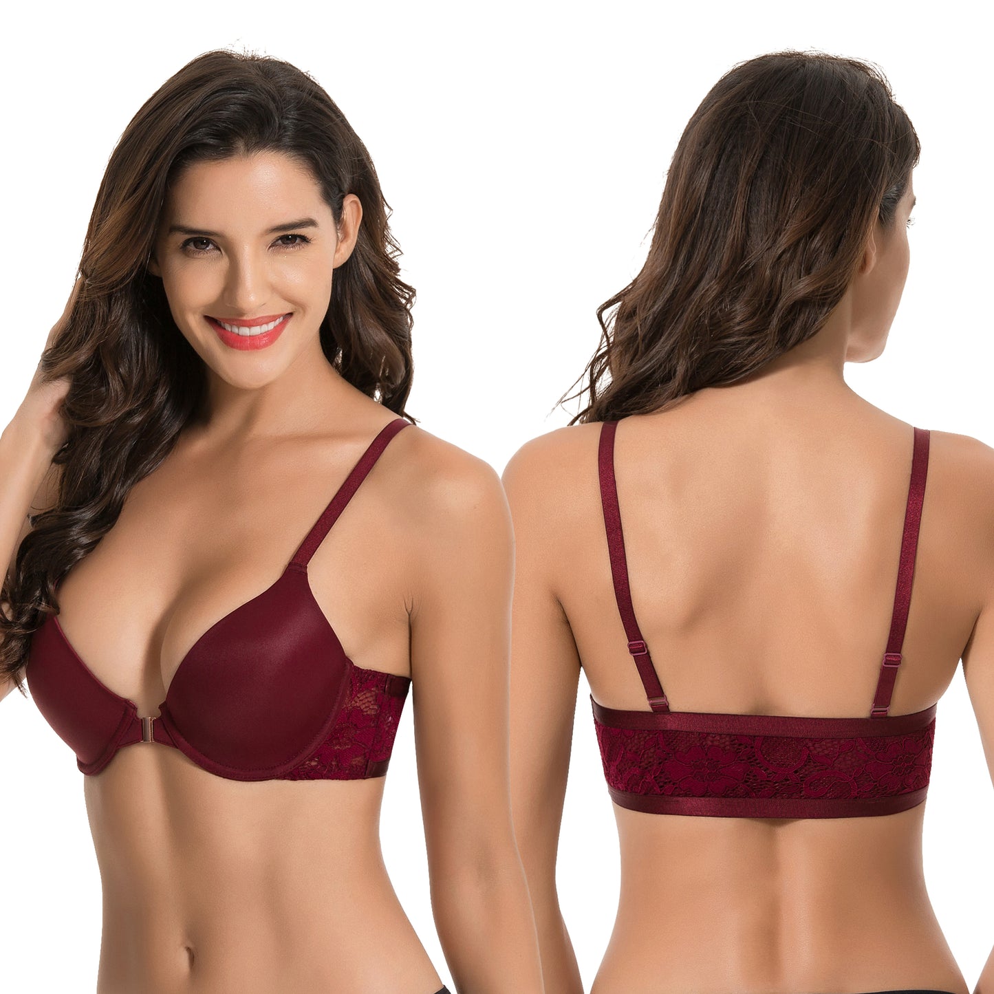 Women's Plus Size Full Coverage Underwire Front Close Bras