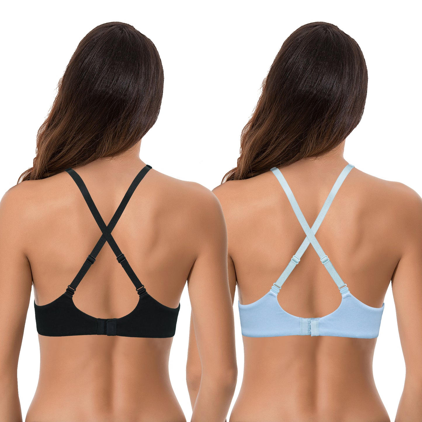 Women's Plus Size Add 1 and a half Cup Push Up Underwire Convertible Lace Bras