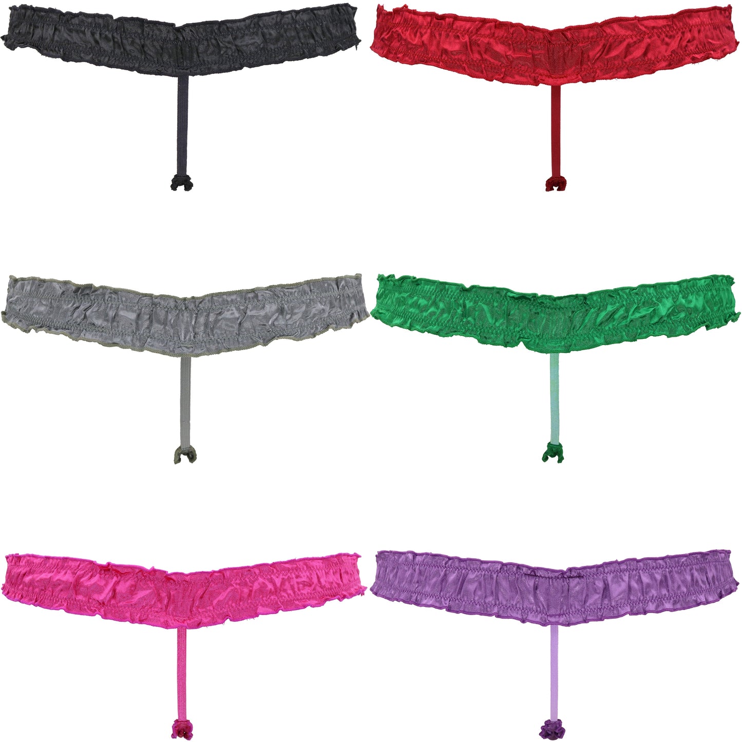 Sexy Comfy Women's Satin Thong Panties Strings Underwear