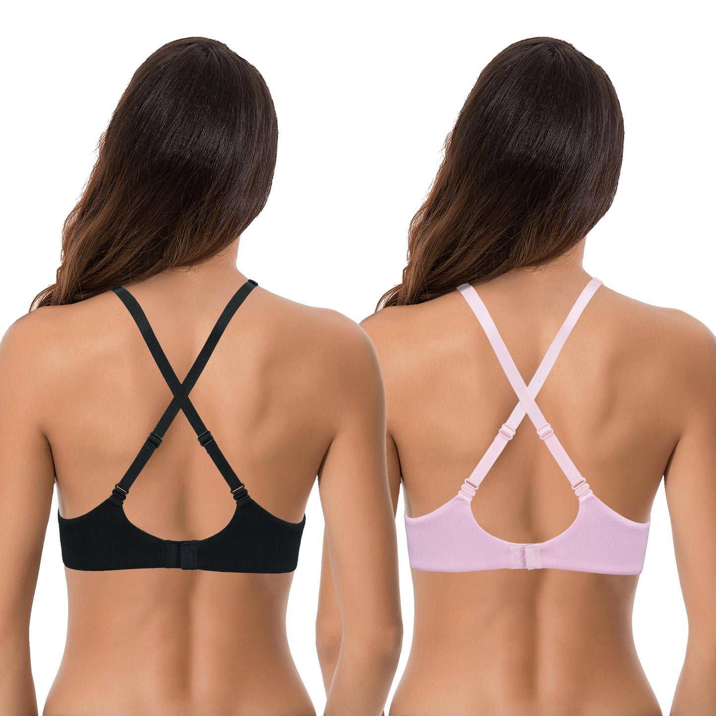 Women's Plus Size Add 1 and a half Cup Push Up Underwire Convertible Lace Bras